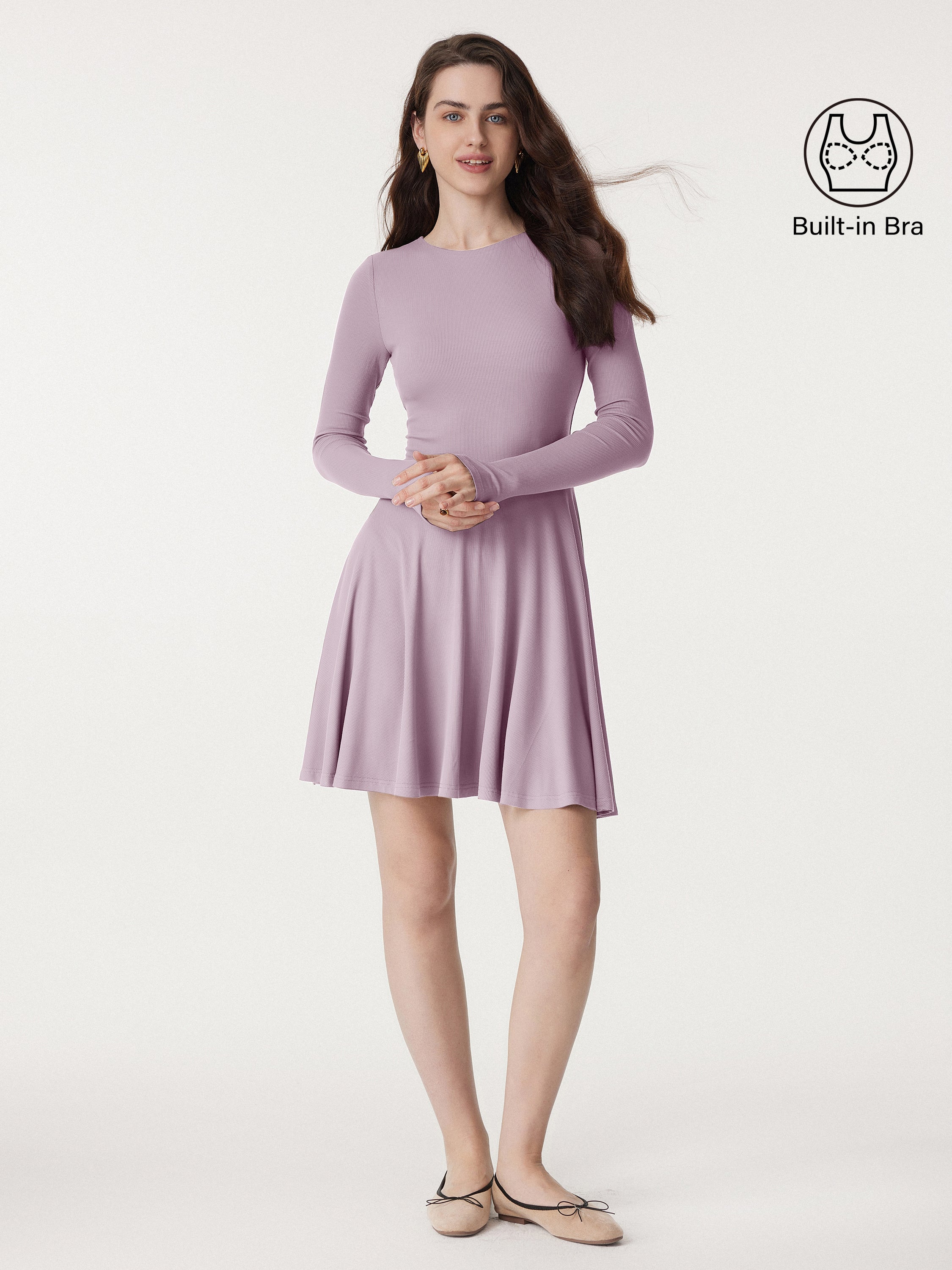 Everyday Crewneck New Airy Brami Mini Dress