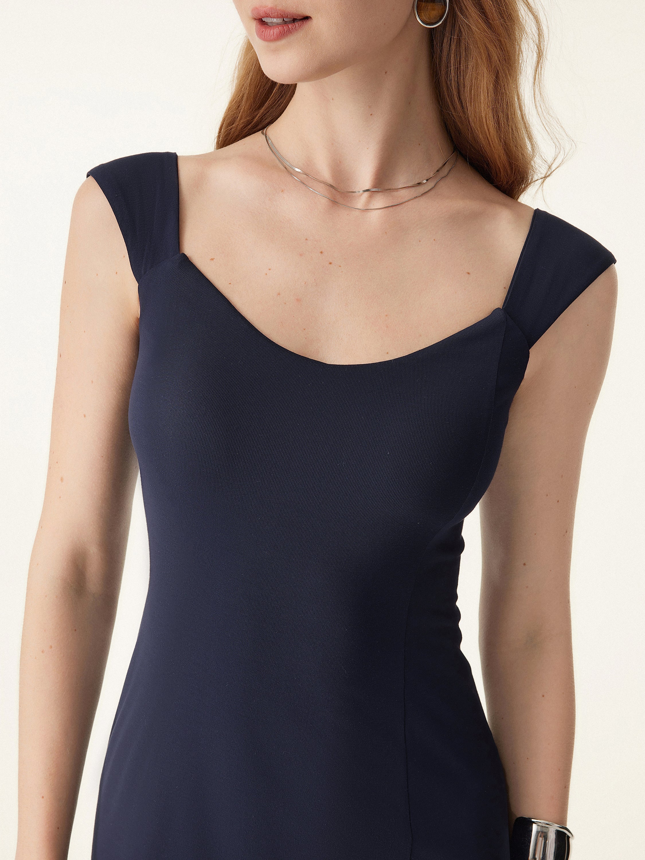 Diamond Neck Mini Lined Brami Dress Diamond Neck Mini Lined Brami Dress