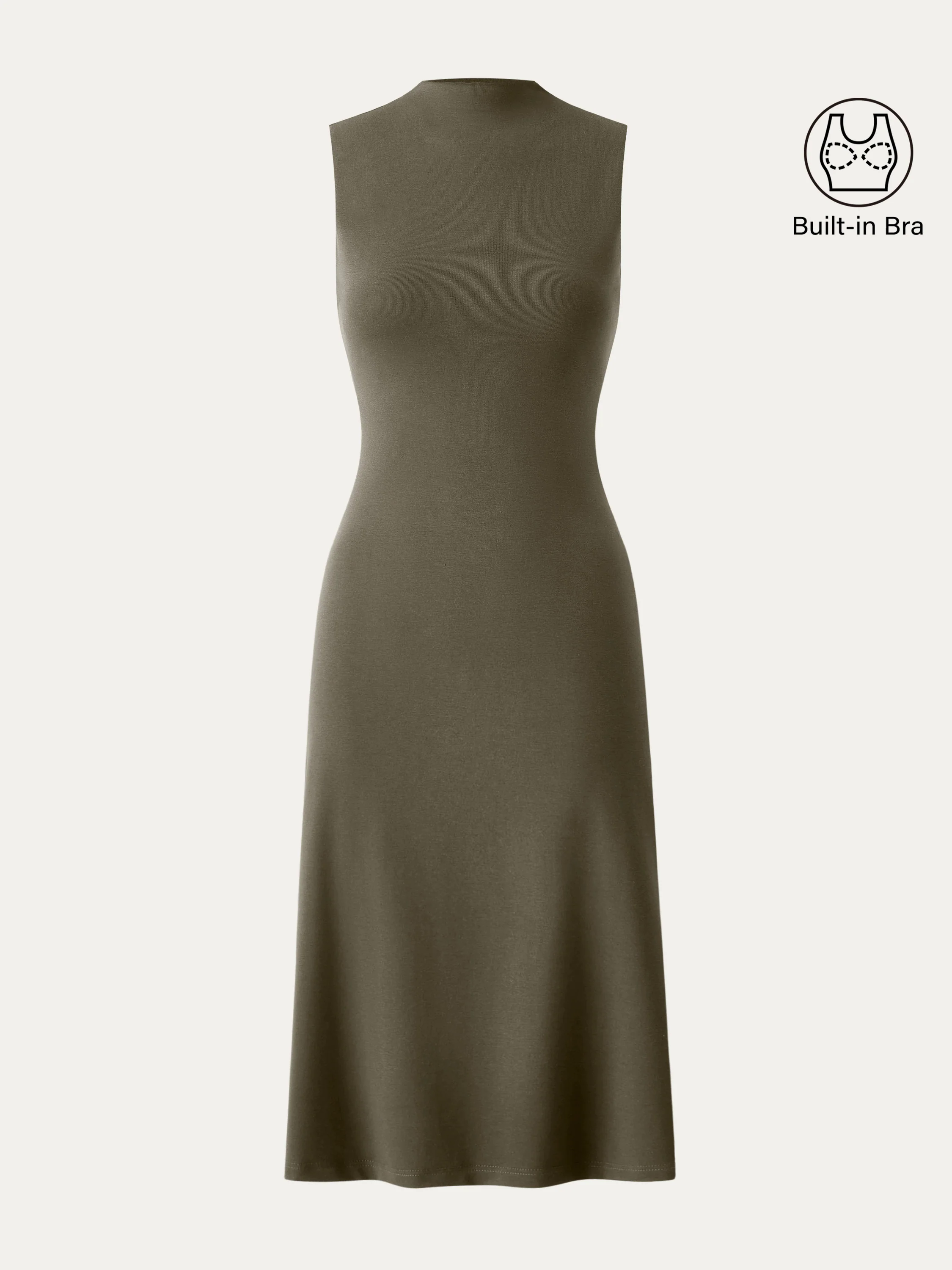 Everyday Mockneck New Airy Brami Midi Dress