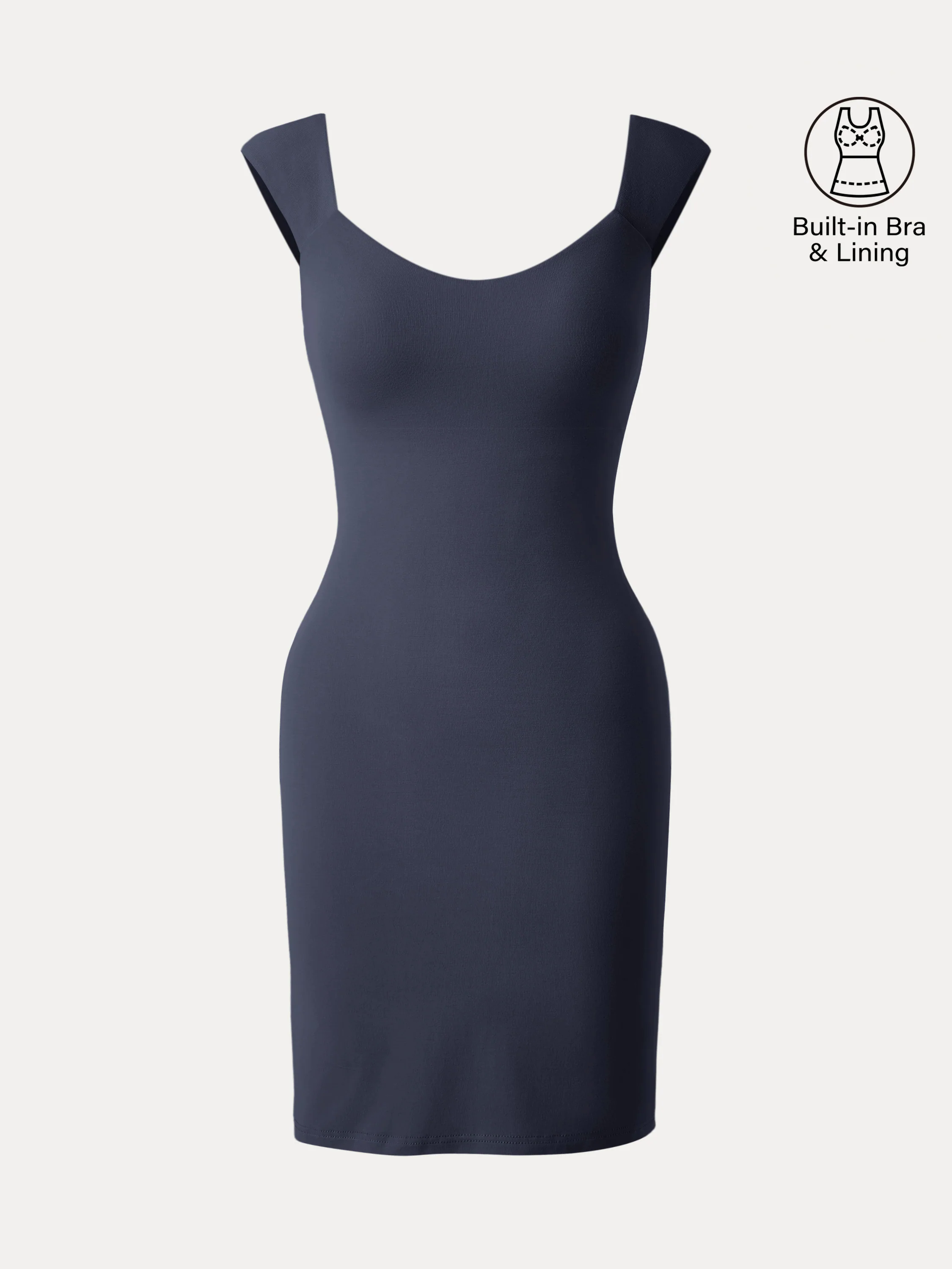 Diamond Neck Mini Lined Brami Dress Diamond Neck Mini Lined Brami Dress