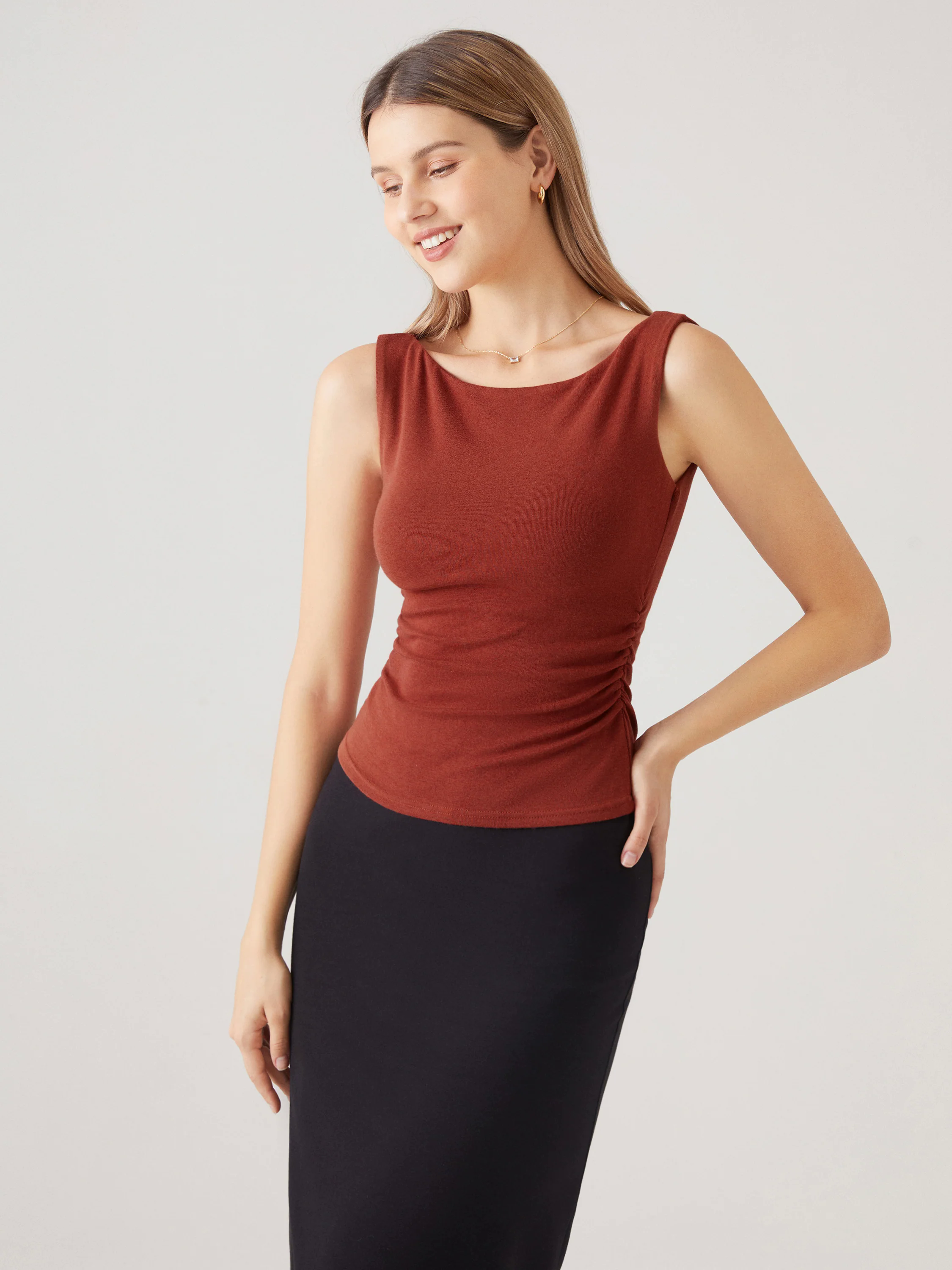 Boat Neck Brami Tank Top Boat Neck Brami Tank Top