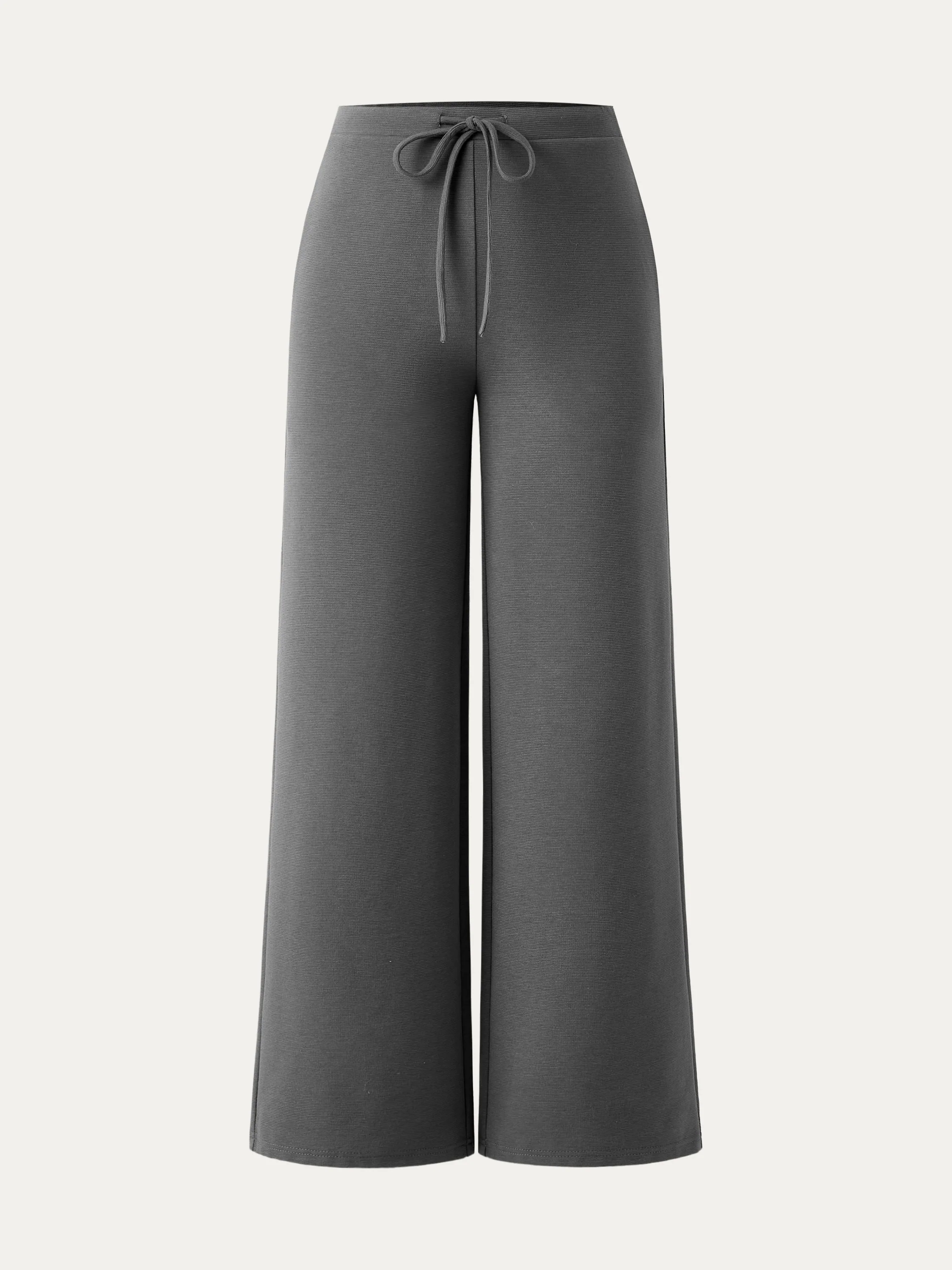 Mid Rise Drawstring Wide Leg Pant with Pockets Mid Rise Drawstring Wide Leg Pant with Pockets