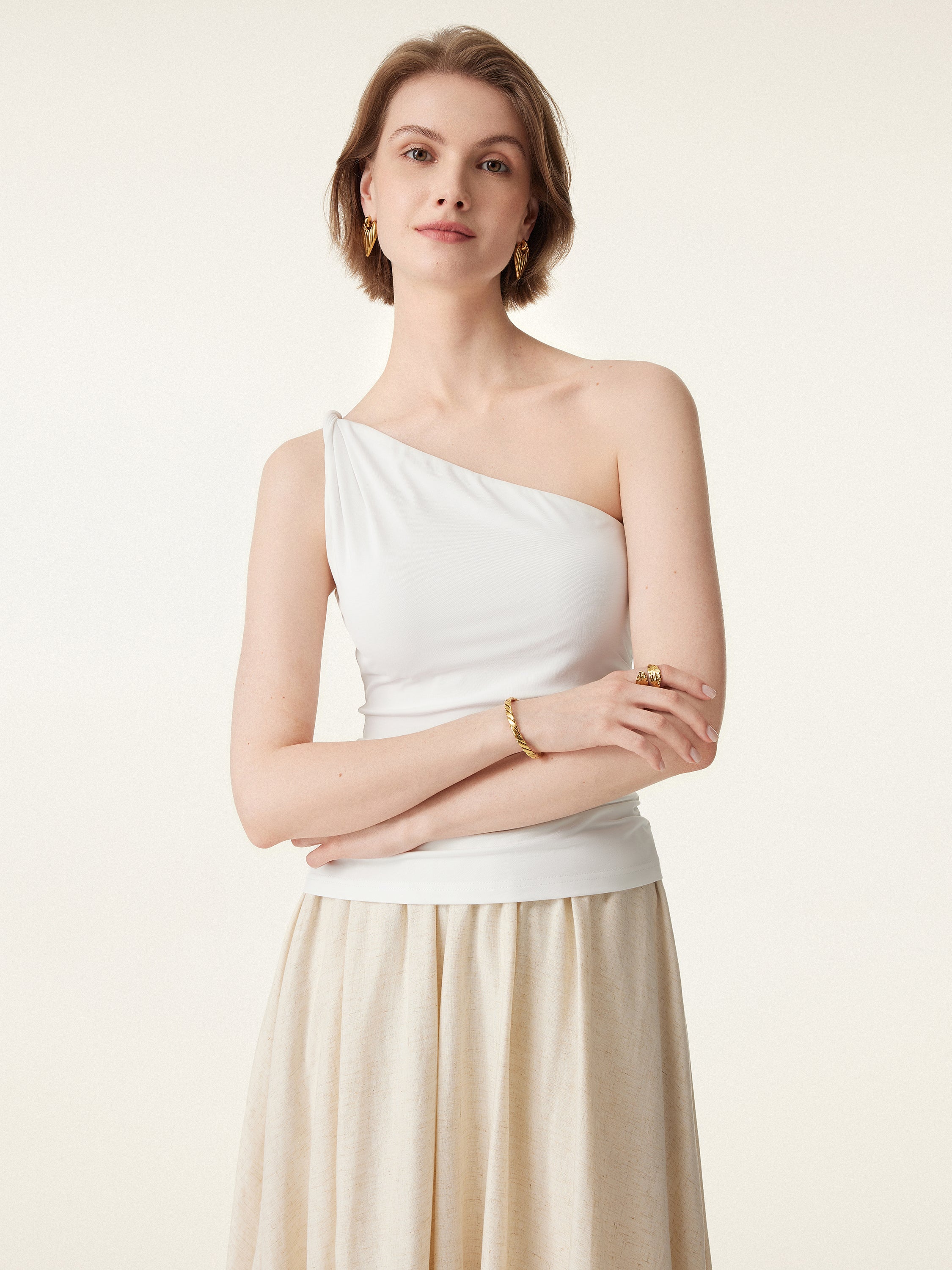 One Shoulder Twisted Brami Tank One Shoulder Twisted Brami Tank