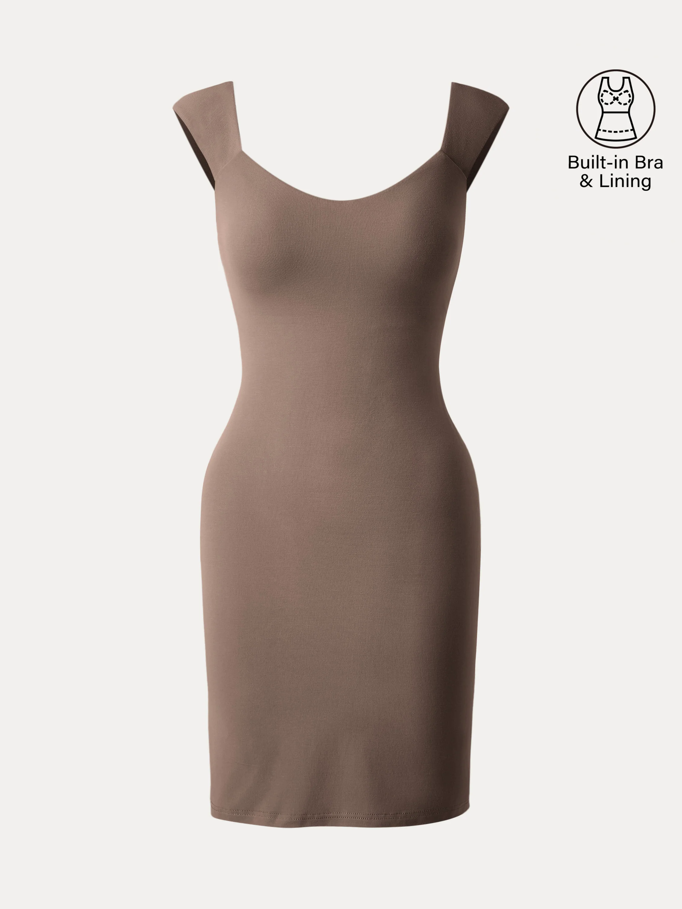 Diamond Neck Mini Lined Brami Dress Diamond Neck Mini Lined Brami Dress