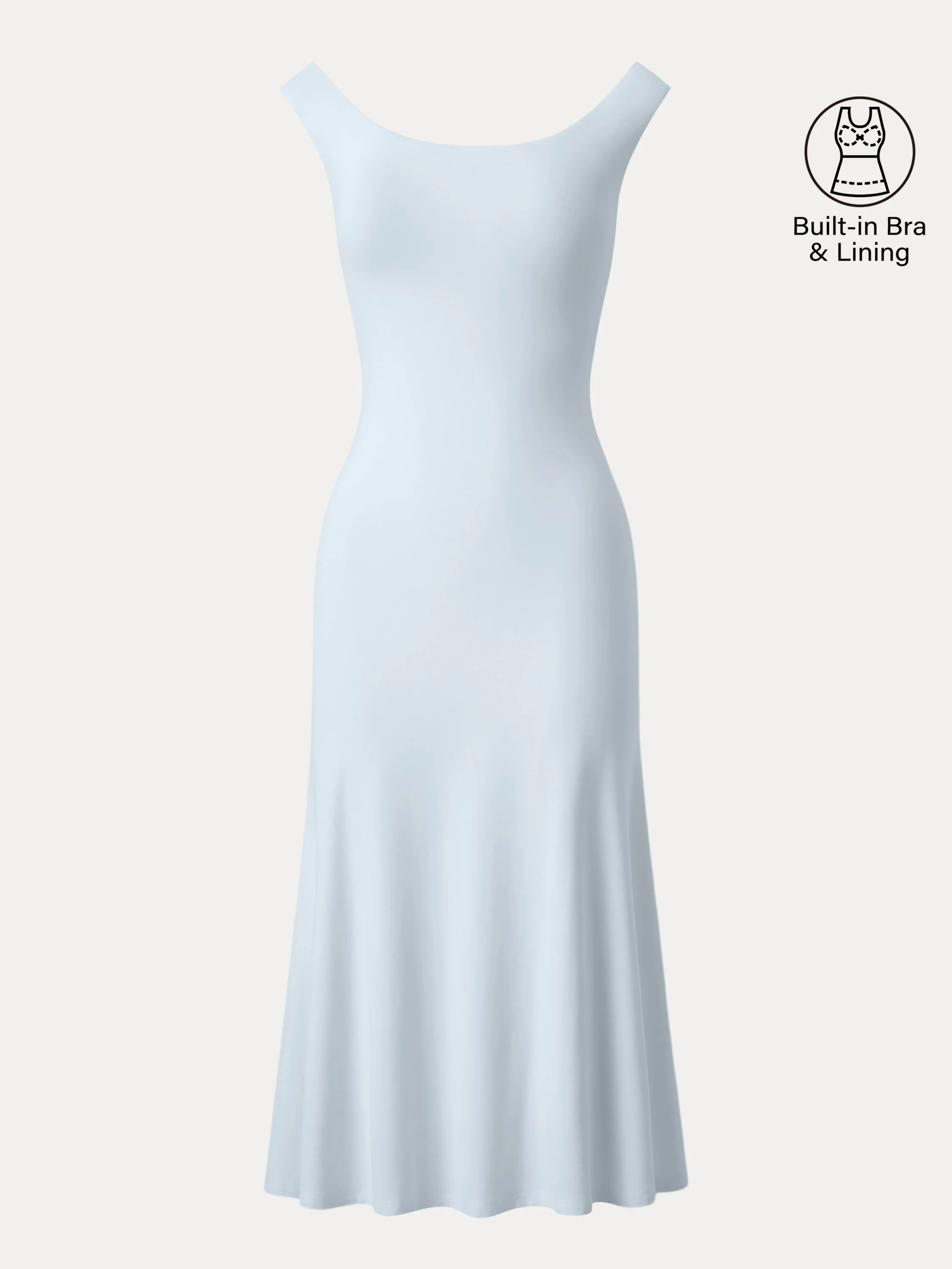 Scoop Neck Midi Low Back Brami Dress