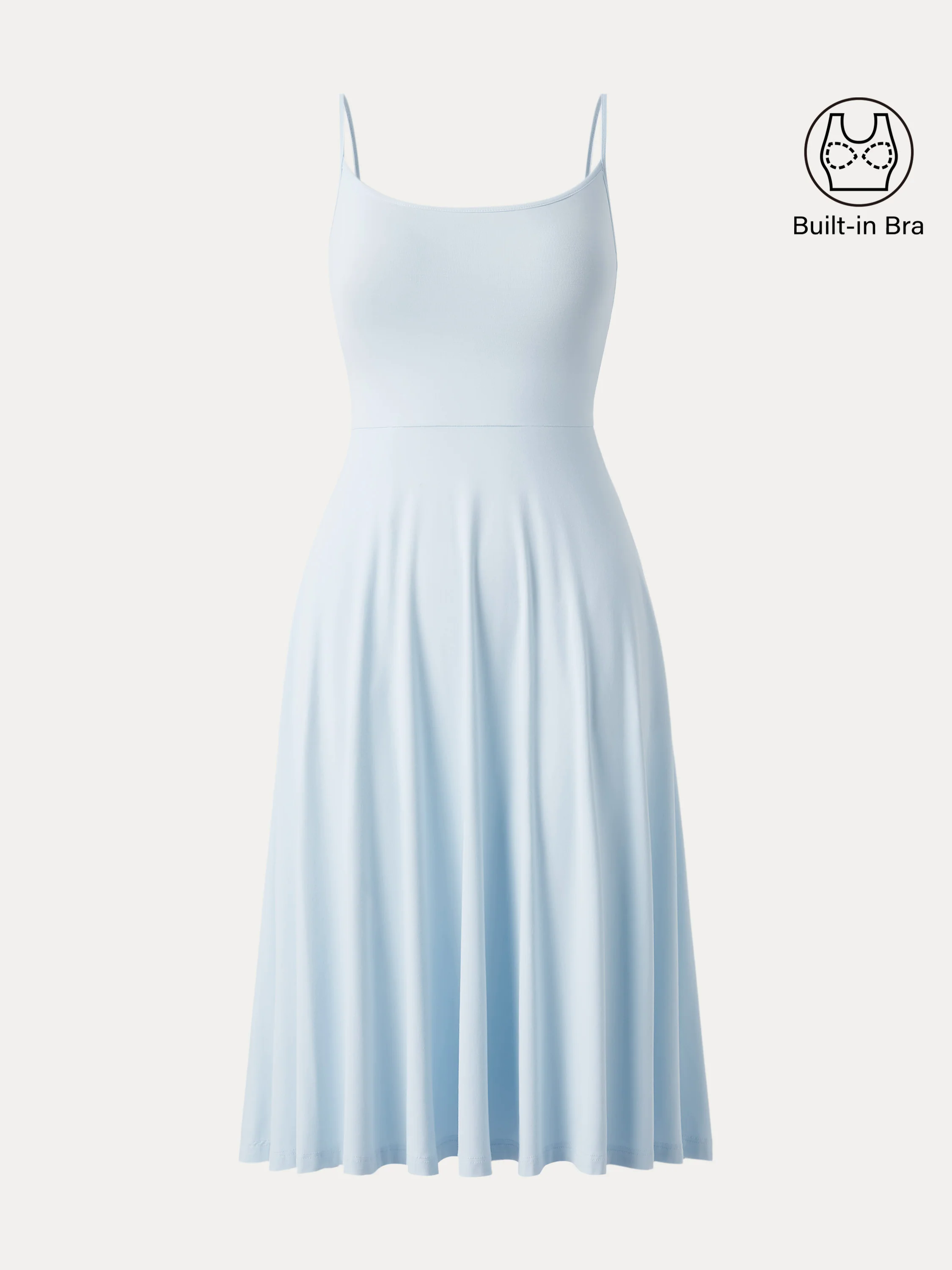 Flowy U-neck Midi Brami Sundress with Pockets Flowy U-neck Midi Brami Sundress with Pockets