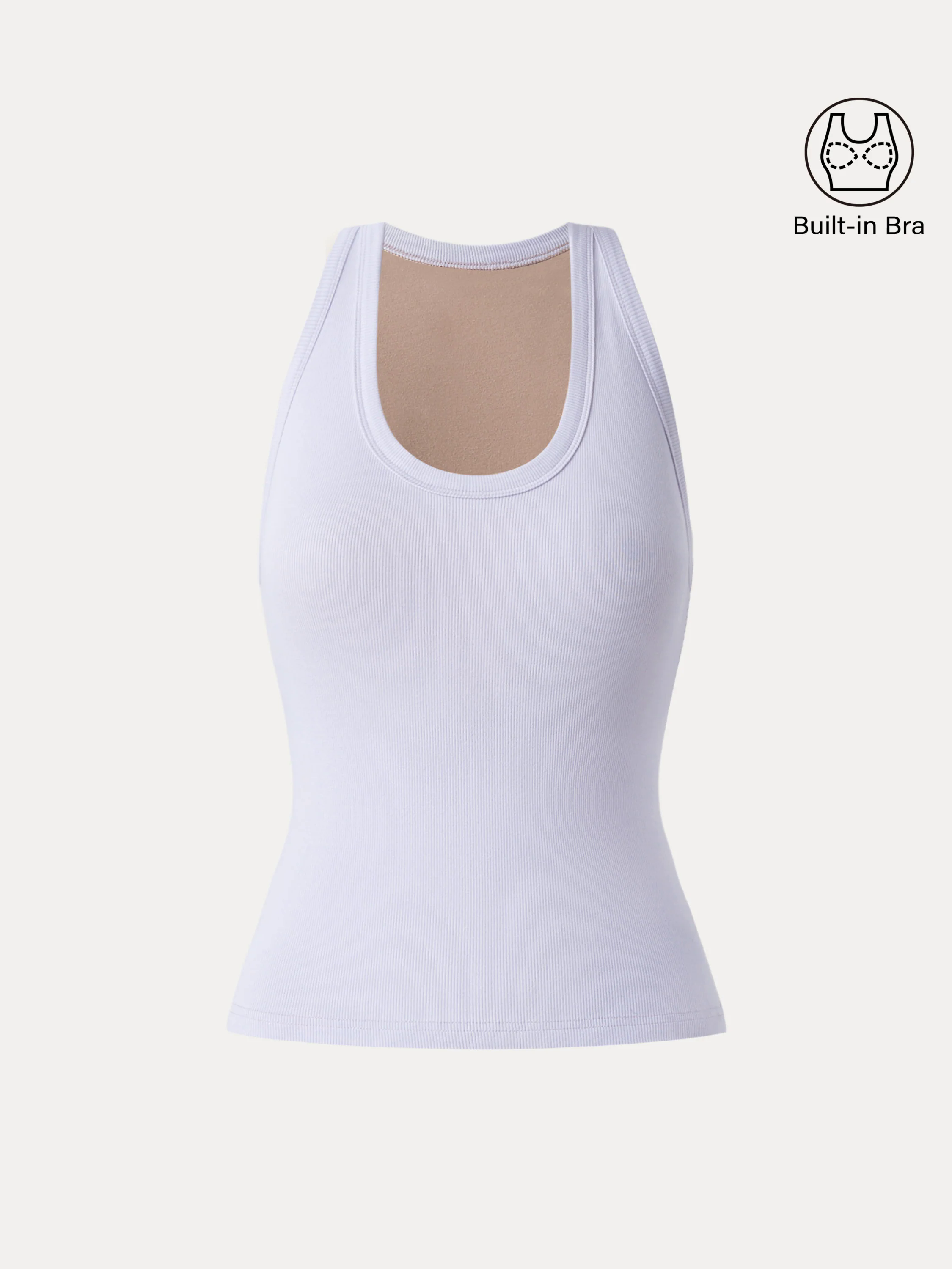 Stretch Cotton U-neck Racer Back Brami Tank