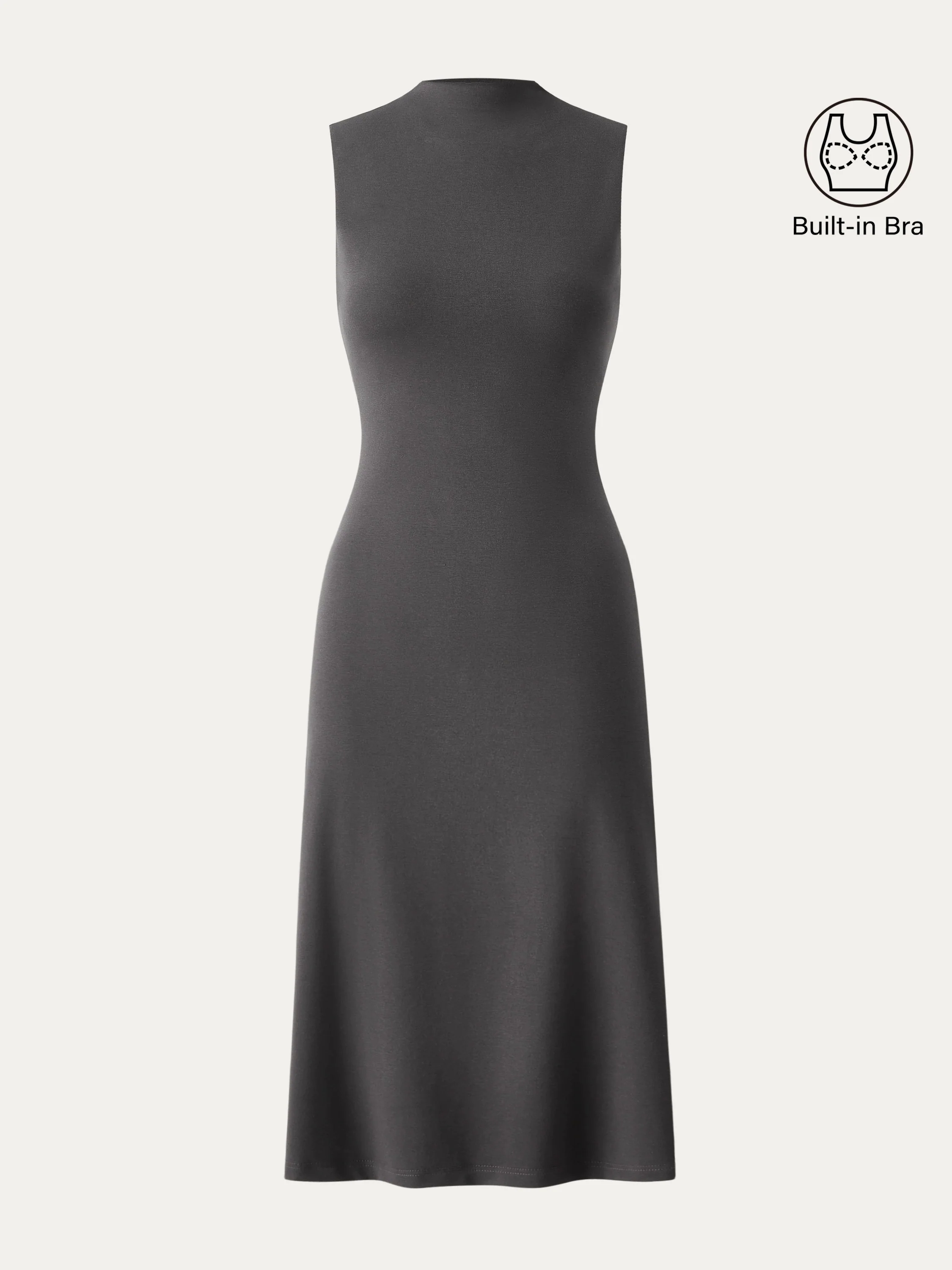 Everyday Mockneck New Airy Brami Midi Dress