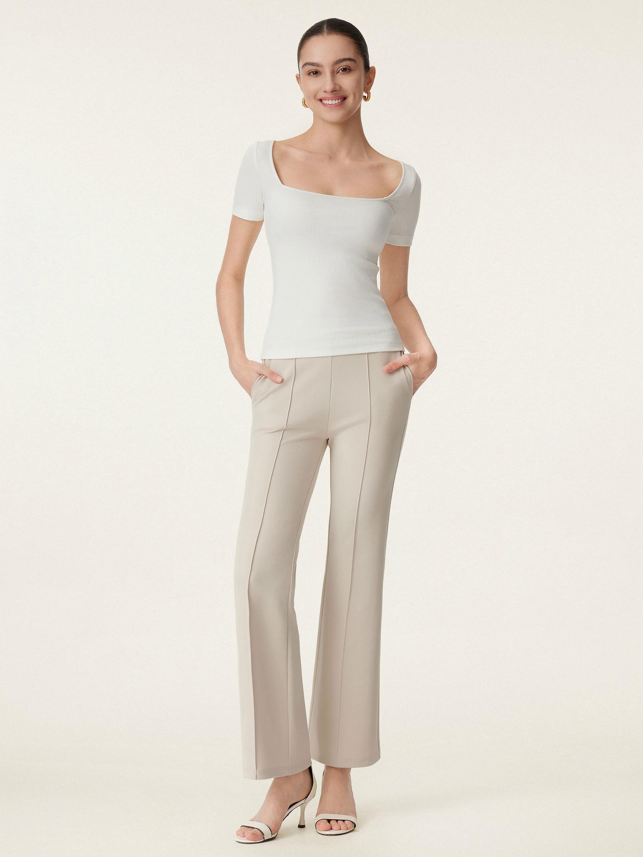 Mid Rise Pull-on Flare Pant Mid Rise Pull-on Flare Pant
