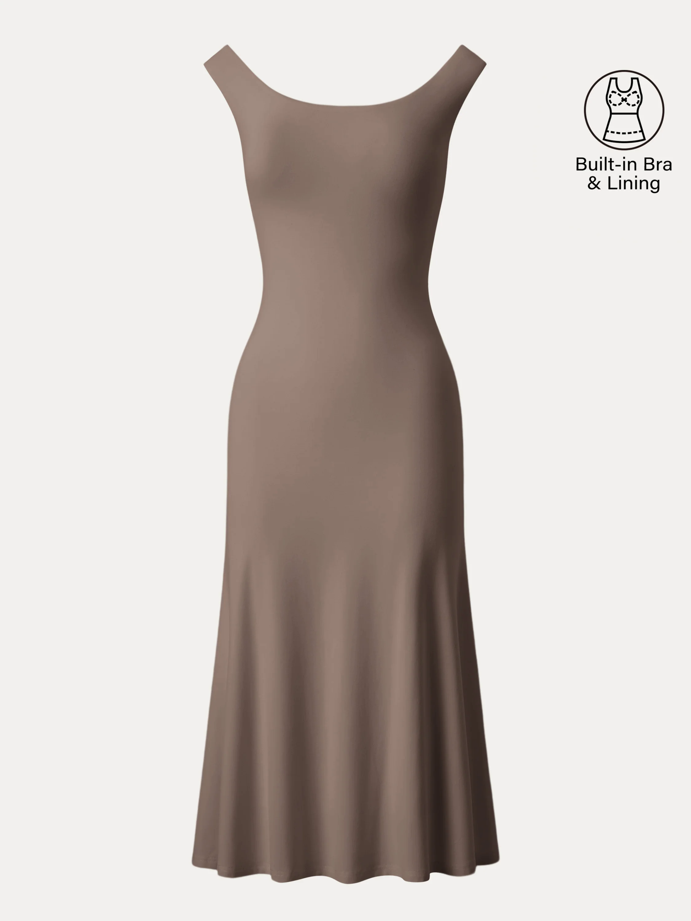 Scoop Neck Midi Low Back Brami Dress