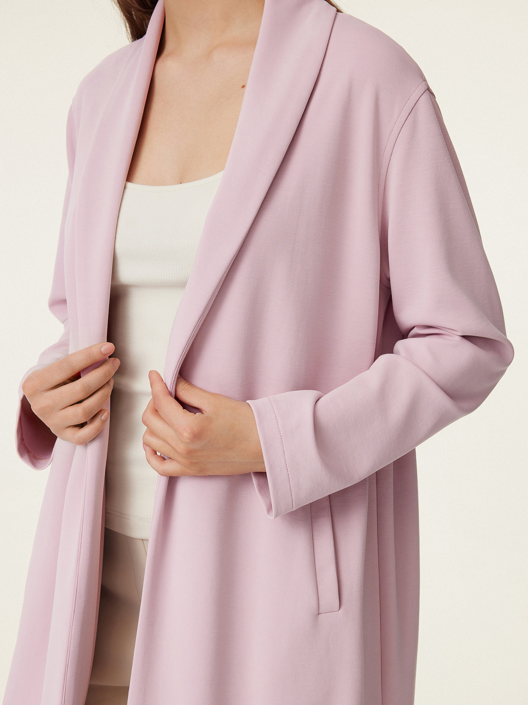 Shawl Collar Long Cardigan Coat