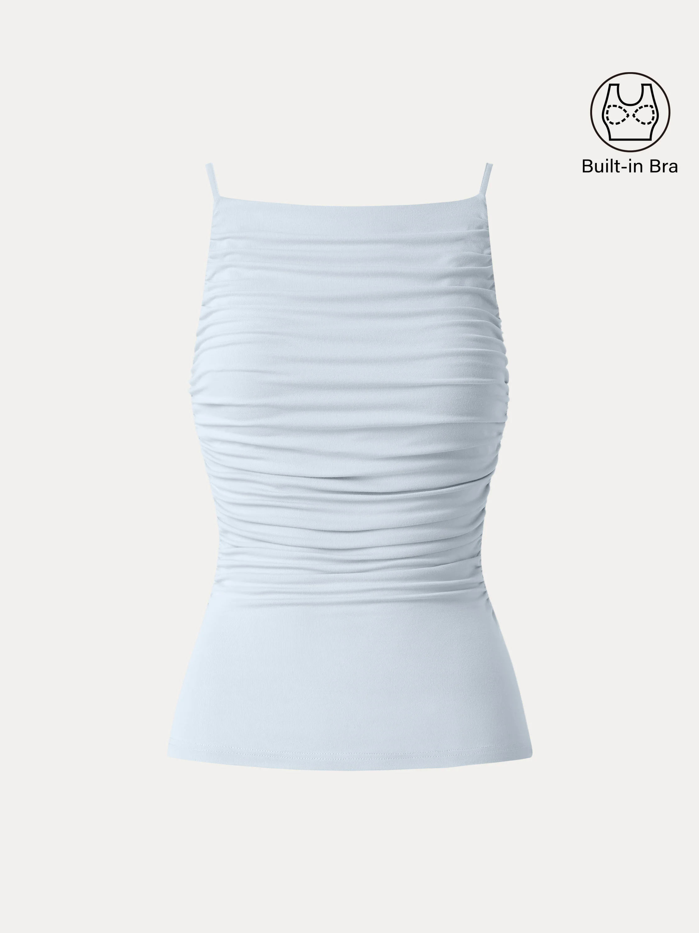 Boatneck Ruched New Airy Brami Tank Boatneck Ruched New Airy Brami Tank