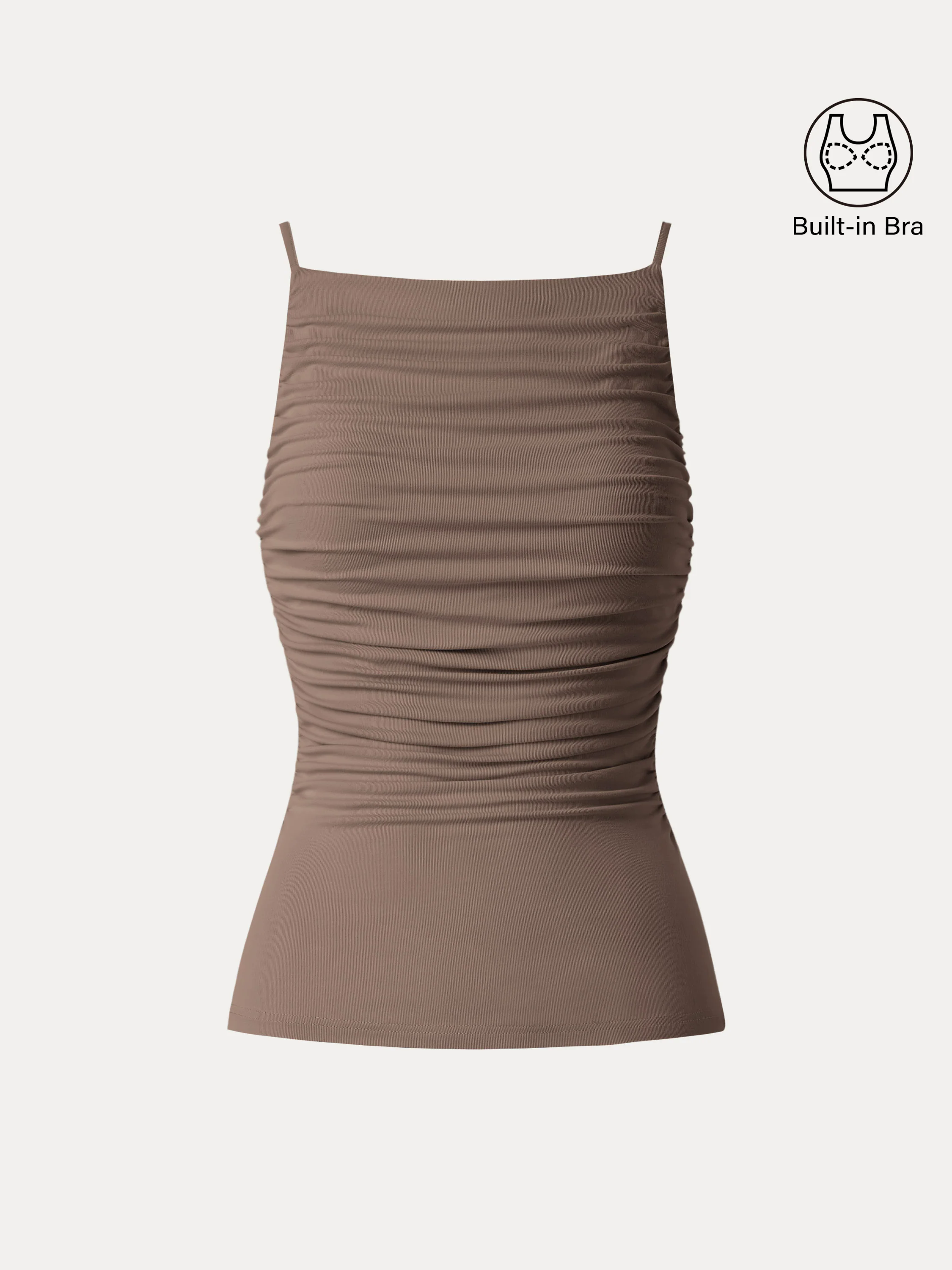 Boatneck Ruched New Airy Brami Tank Boatneck Ruched New Airy Brami Tank