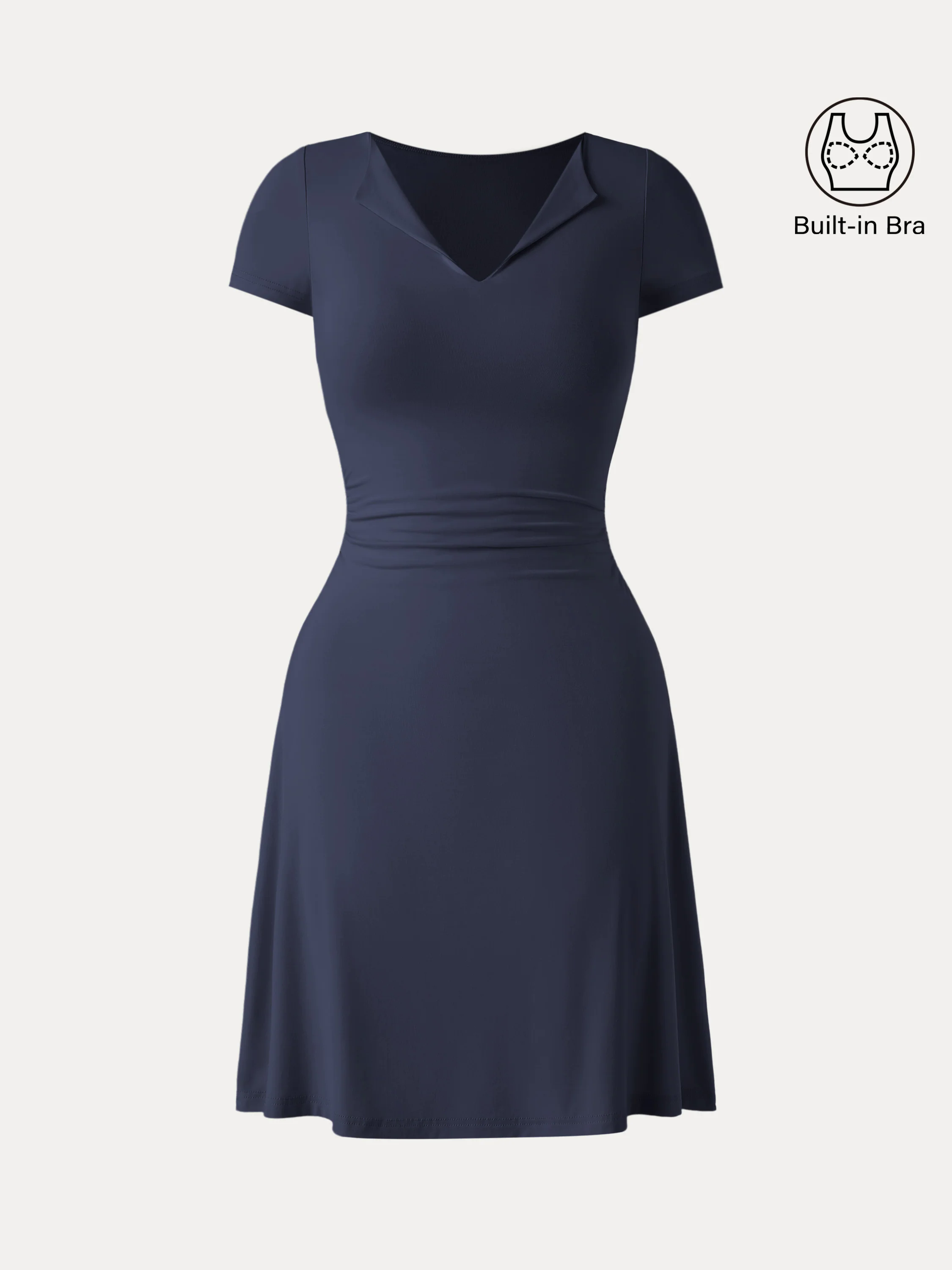 Ultrasoft Flap V-neck Short Sleeve Mini Brami Dress