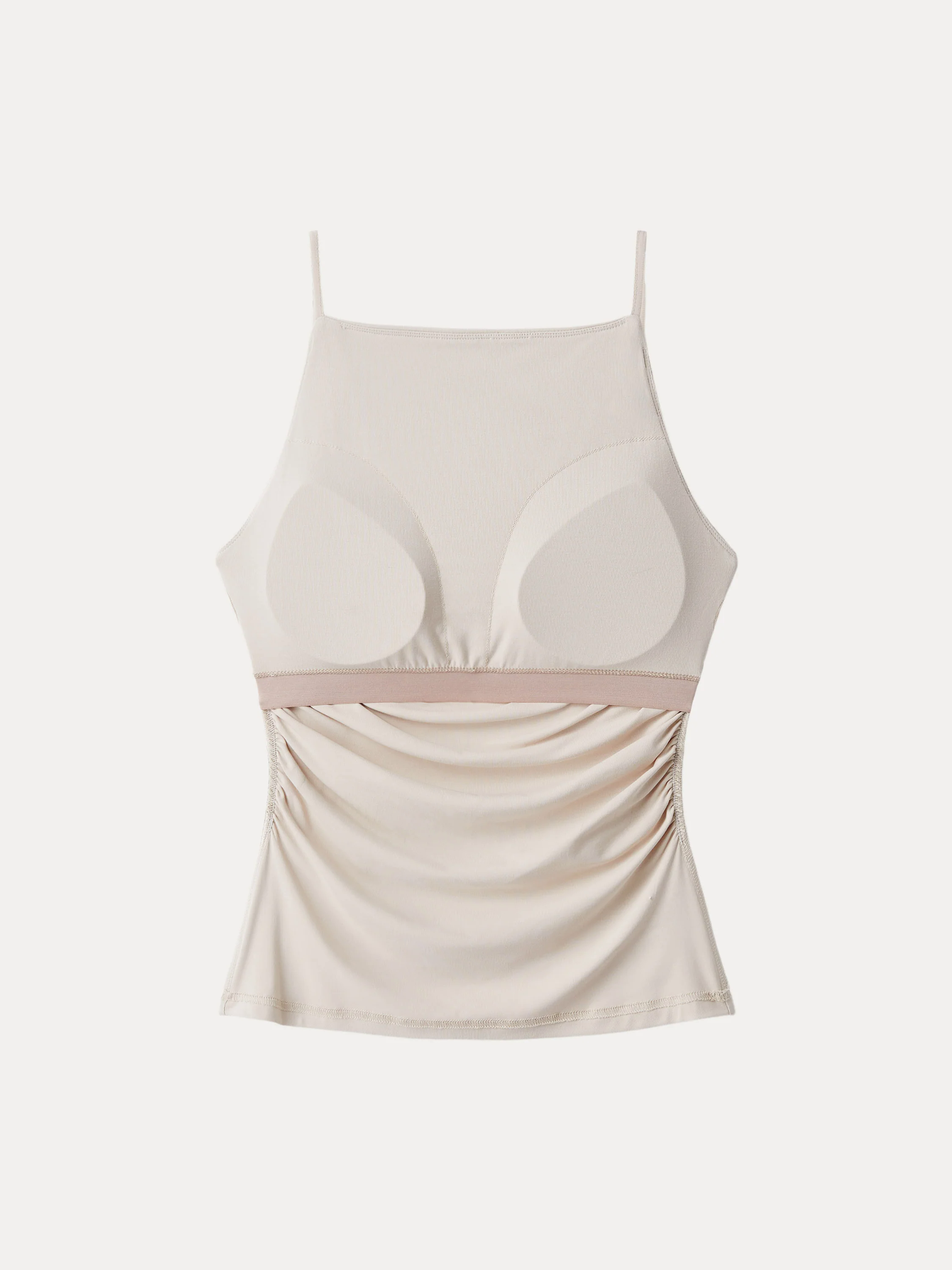 Boatneck Ruched New Airy Brami Tank Boatneck Ruched New Airy Brami Tank