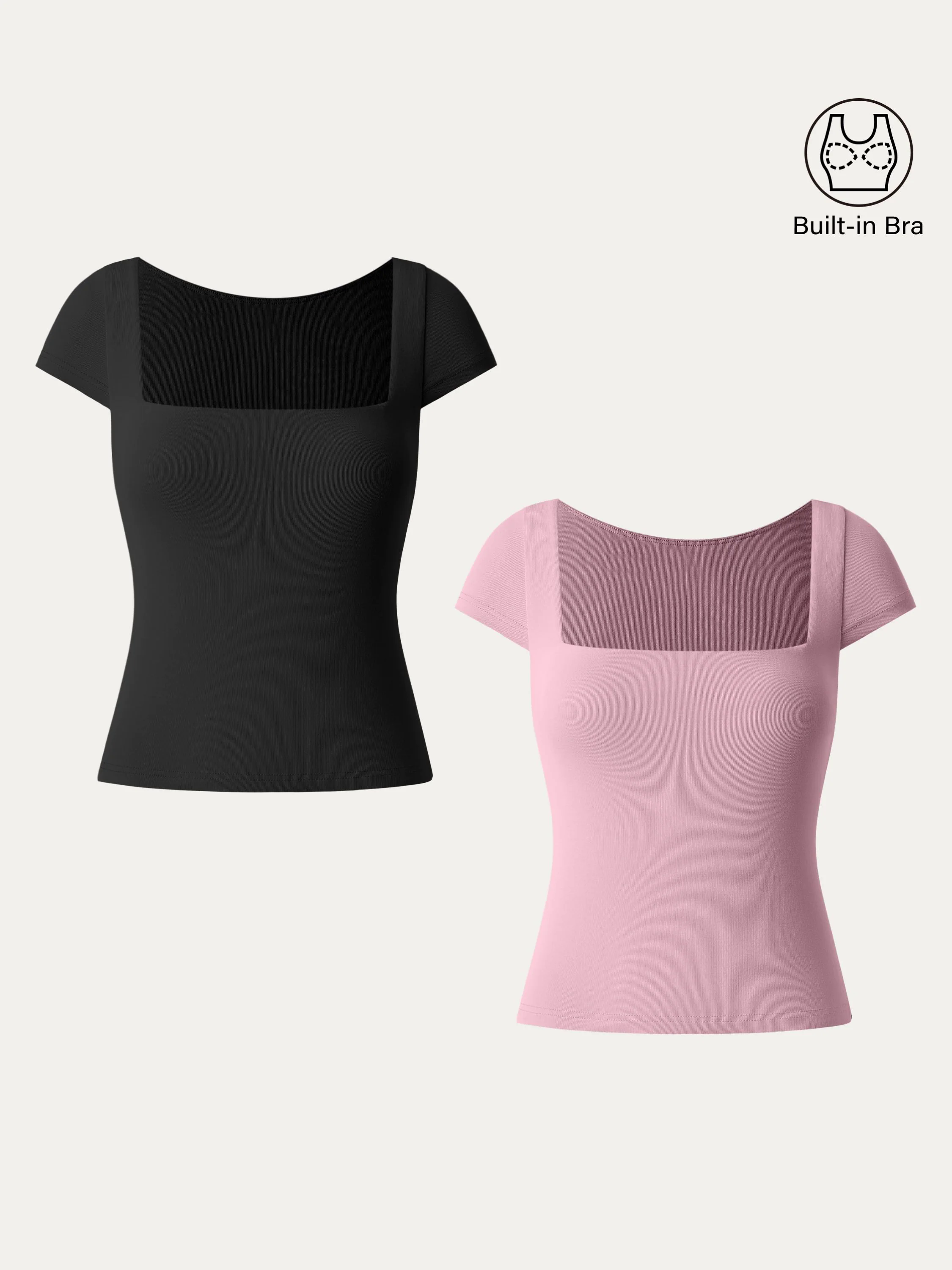 Essential Square Neck Cap Sleeves Brami Top