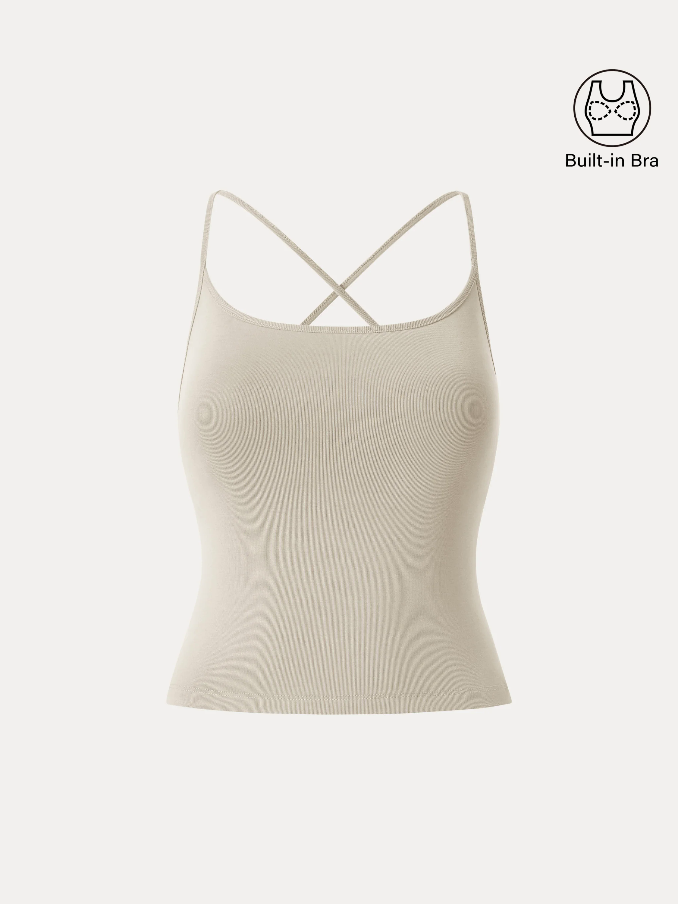 Sandwashed U-neck Cross-back Adjustable Strap Spaghetti Brami Sandwashed U-neck Cross-back Adjustable Strap Spaghetti Brami