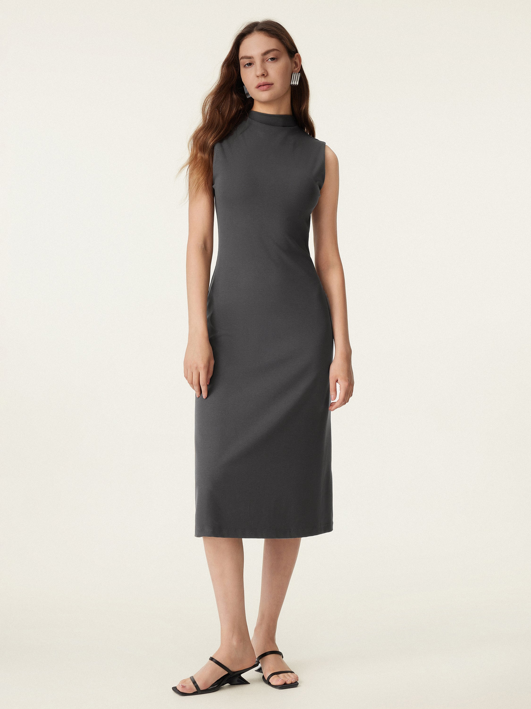 Everyday Mockneck New Airy Brami Midi Dress