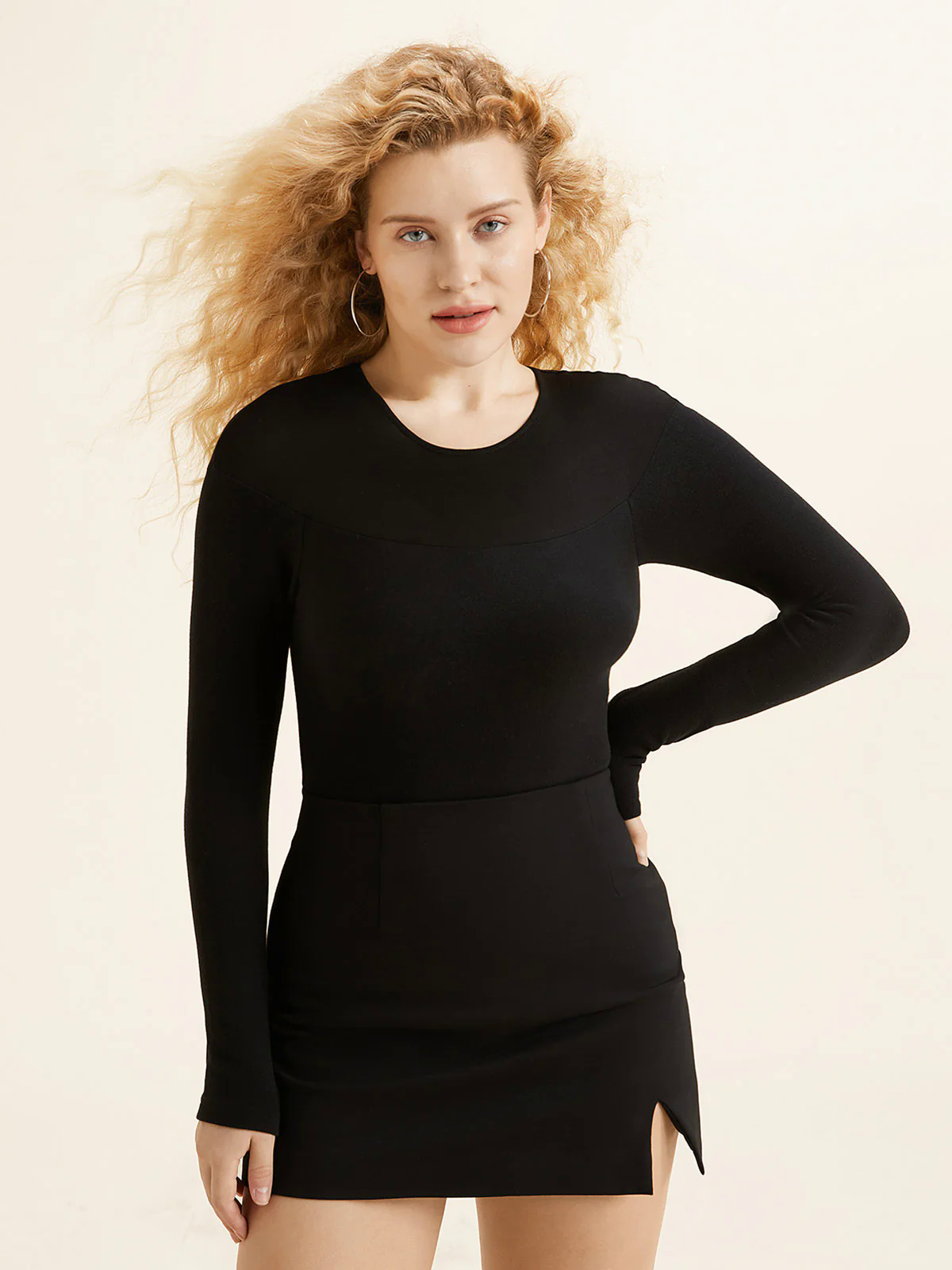 Tencel Wool Sheer Shoulder Brami Top