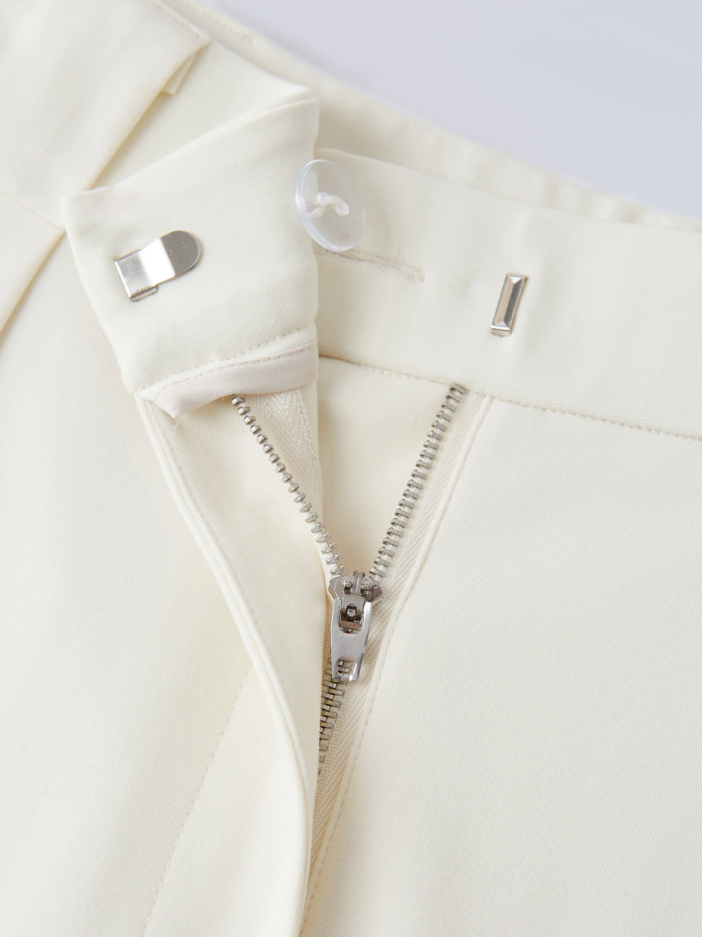 Bamboo Ponte Mid Rise Wide Leg Trouser with Fold-up Hem