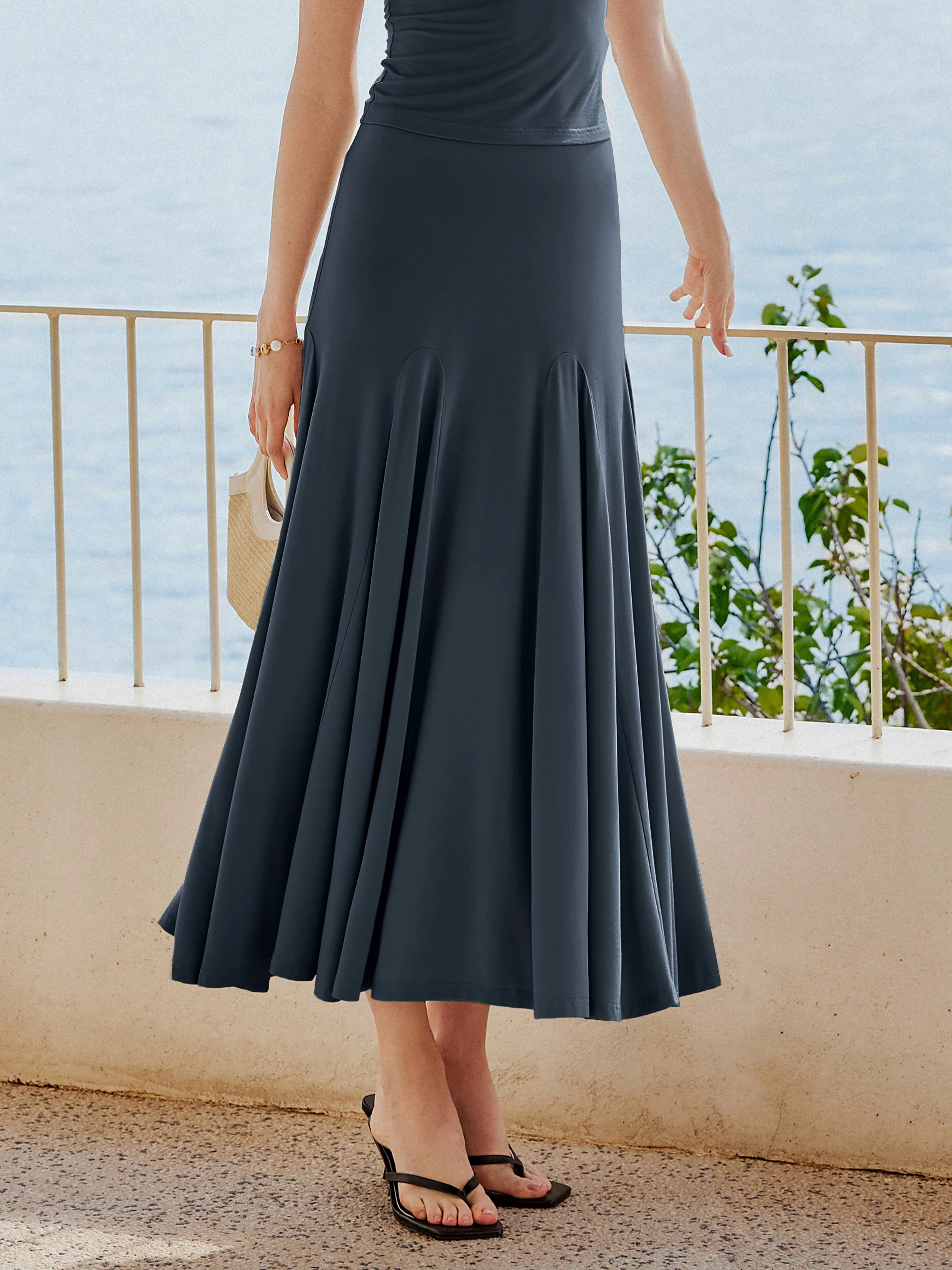 Ultrasoft Flowy Midi Pull-on Skirt Ultrasoft Flowy Midi Pull-on Skirt