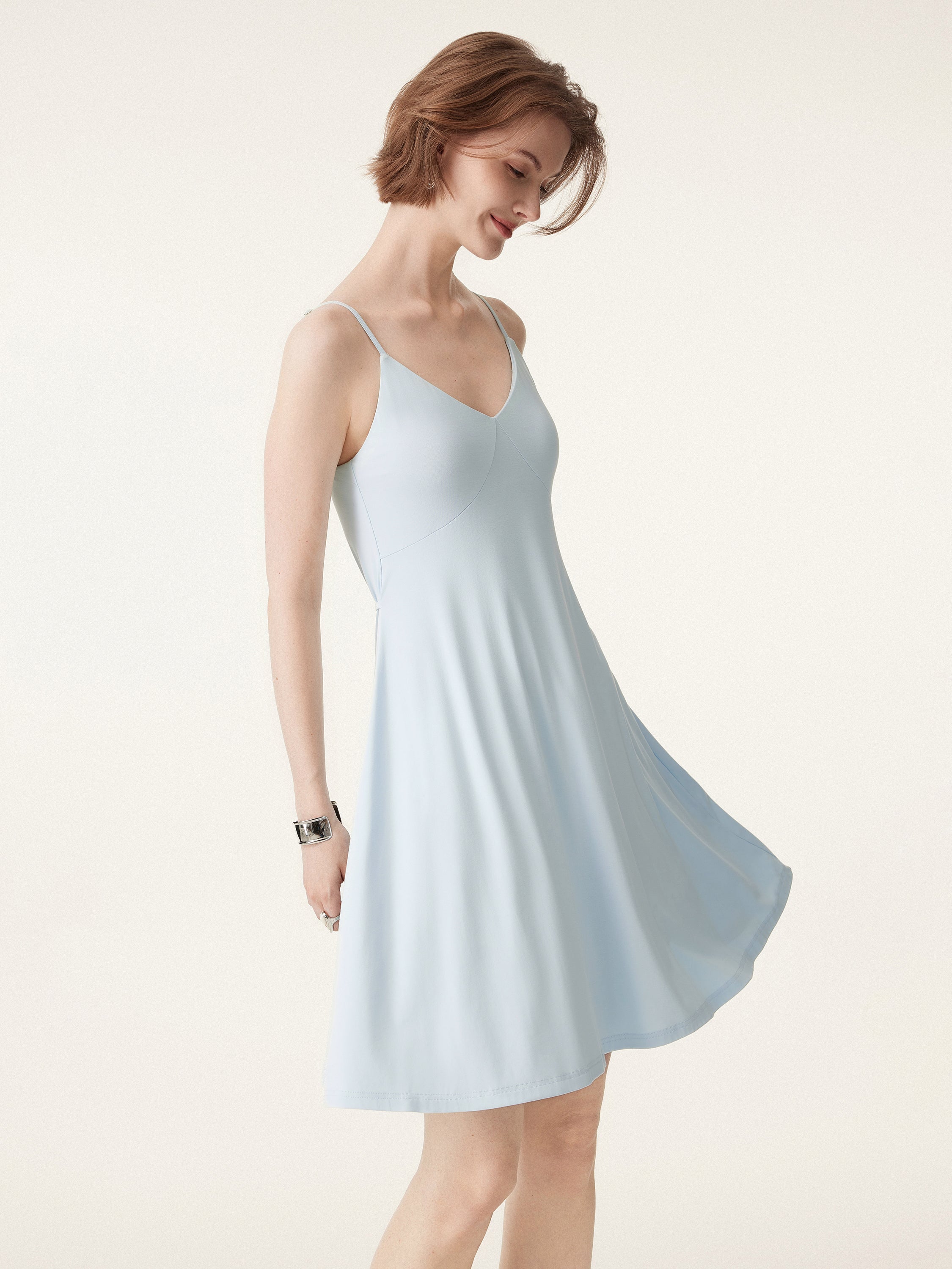 V-neck Mini Brami Sundress with Tieback V-neck Mini Brami Sundress with Tieback