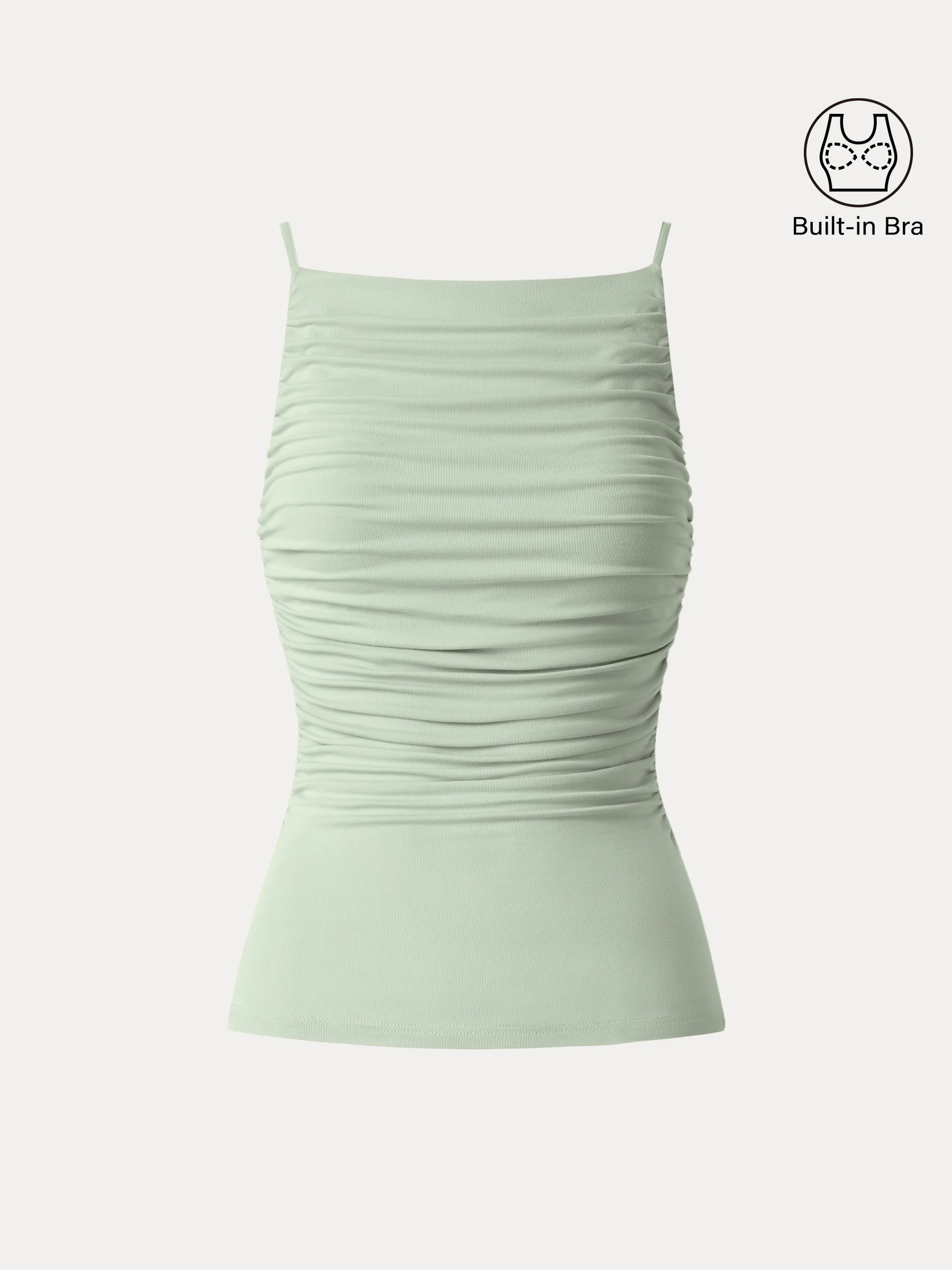 Boatneck Ruched New Airy Brami Tank Boatneck Ruched New Airy Brami Tank