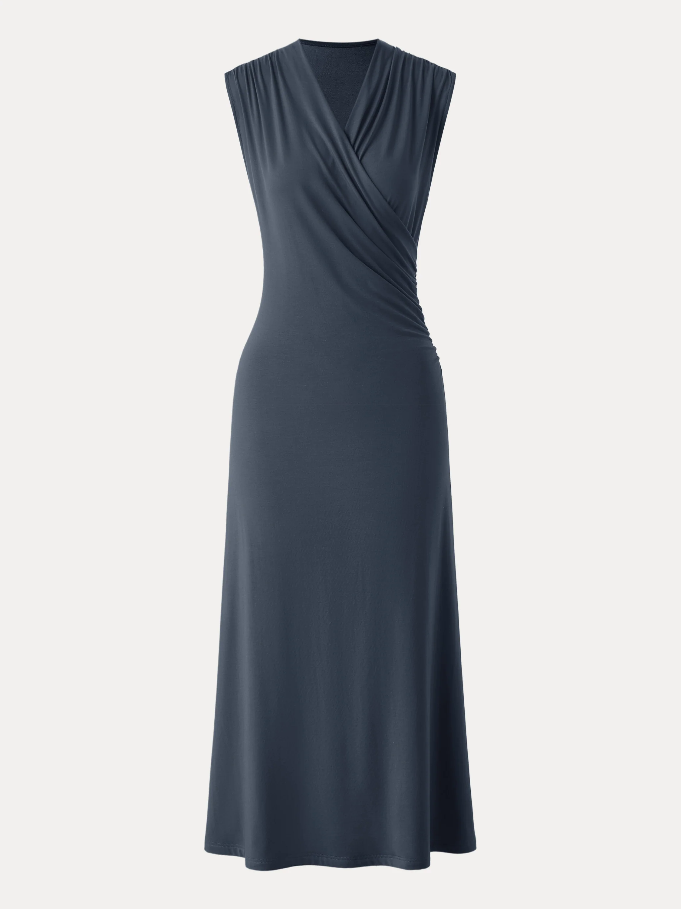 Ultrasoft Tencel Surplice Gathered Maxi Dress