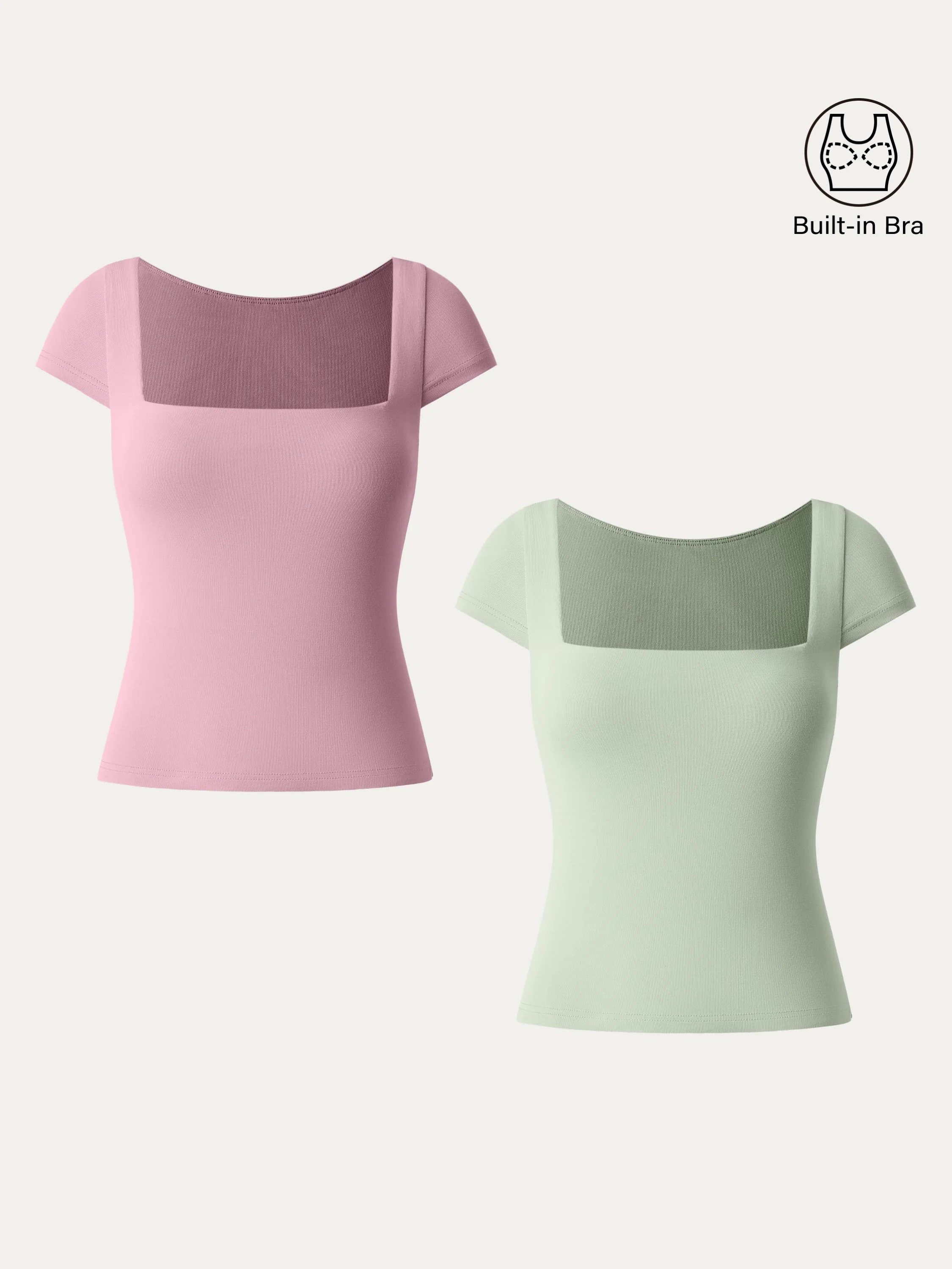 Essential Square Neck Cap Sleeves Brami Top