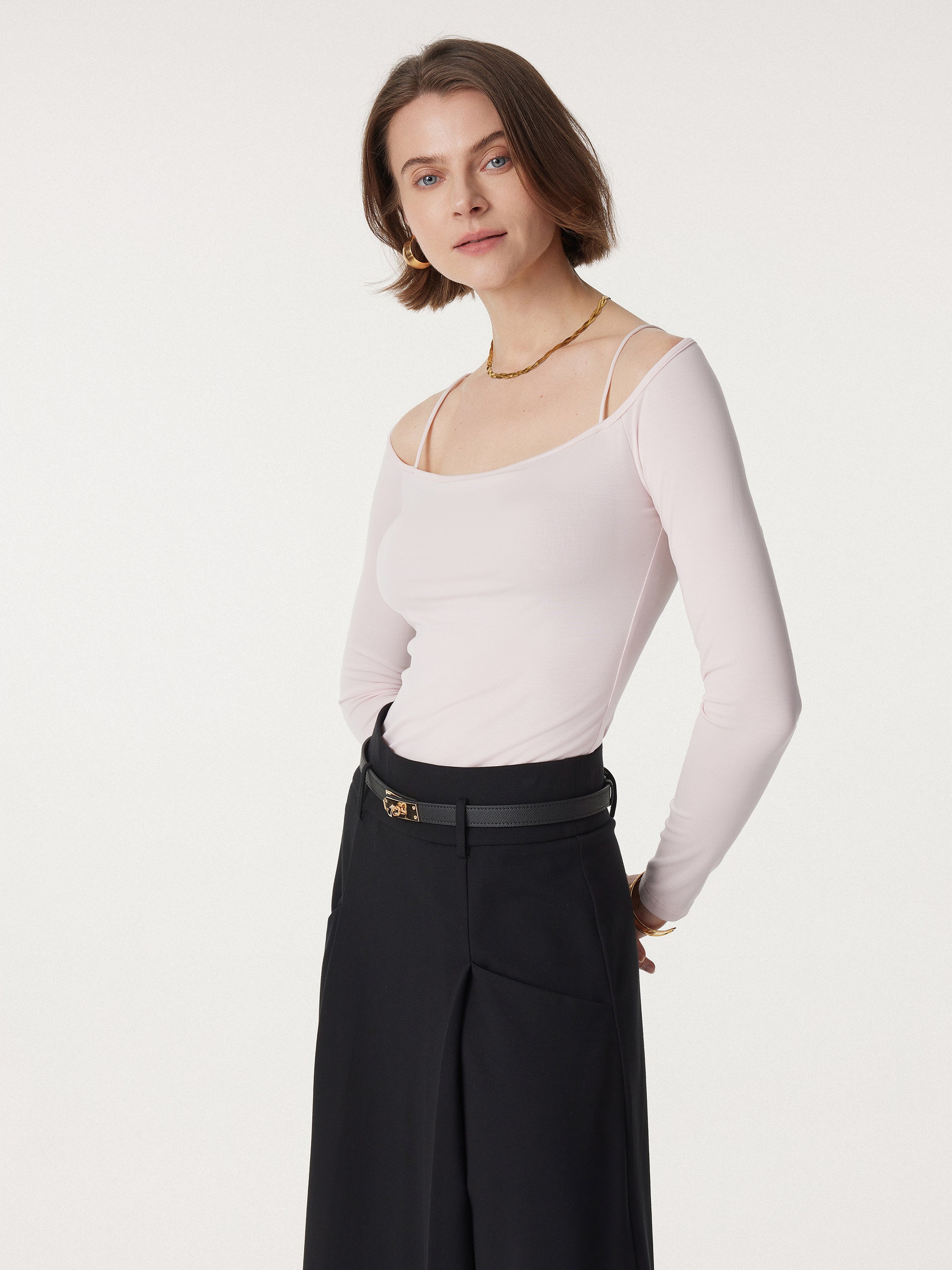 Non-sheer Off Shoulder New Airy Brami Top Non-sheer Off Shoulder New Airy Brami Top