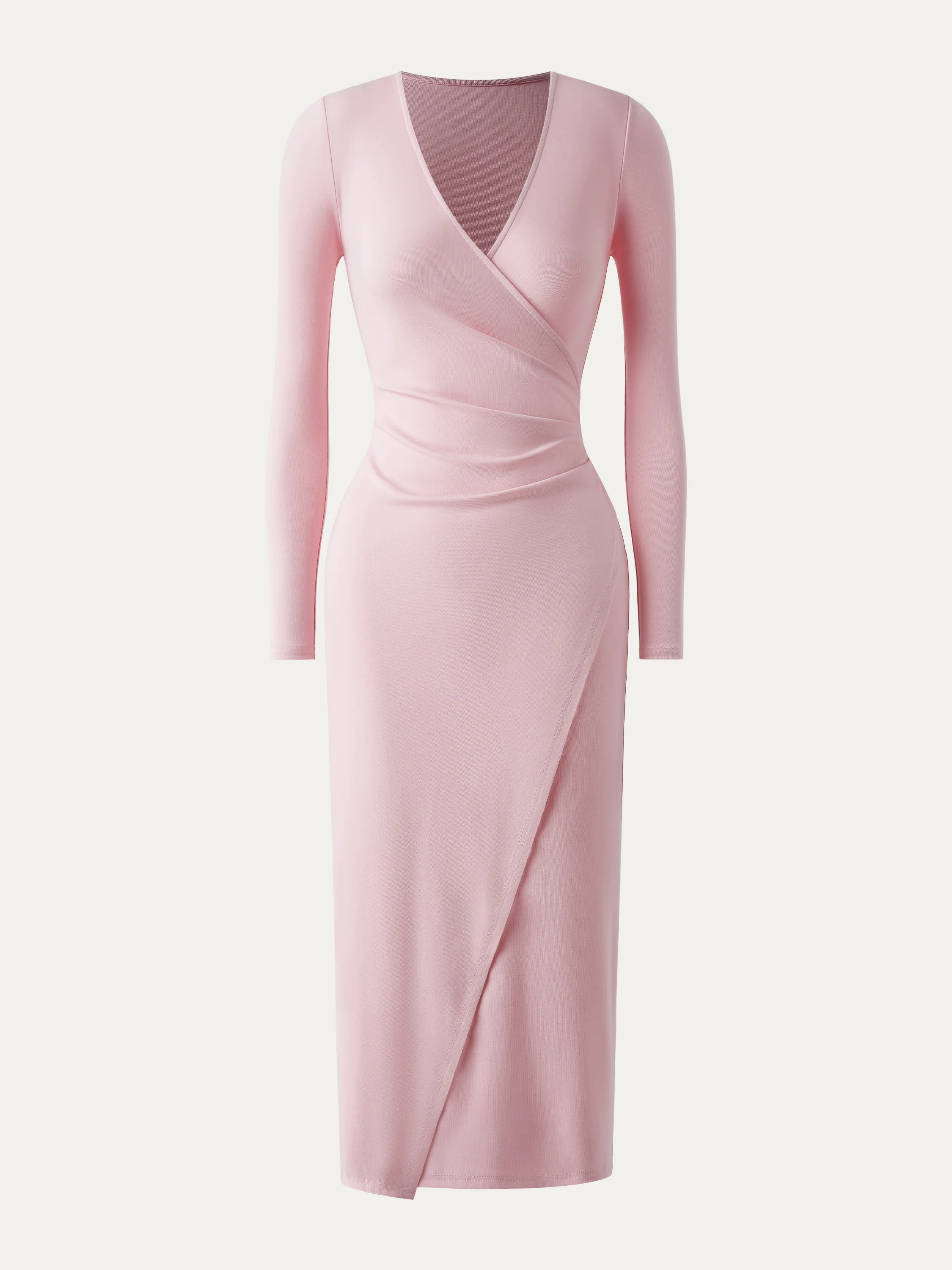 Faux Wrap Light Cotton Midi Dress Faux Wrap Light Cotton Midi Dress