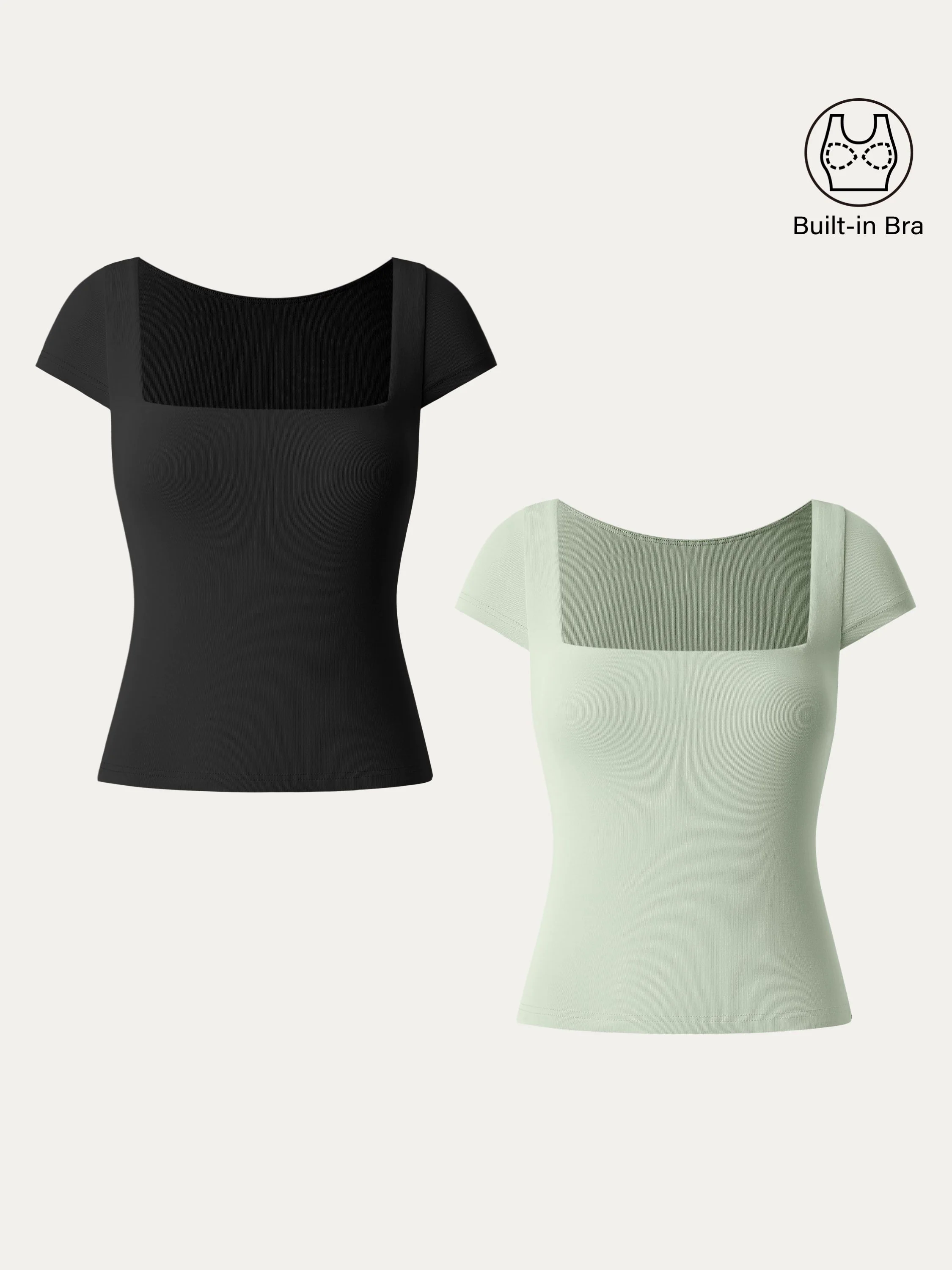 Essential Square Neck Cap Sleeves Brami Top