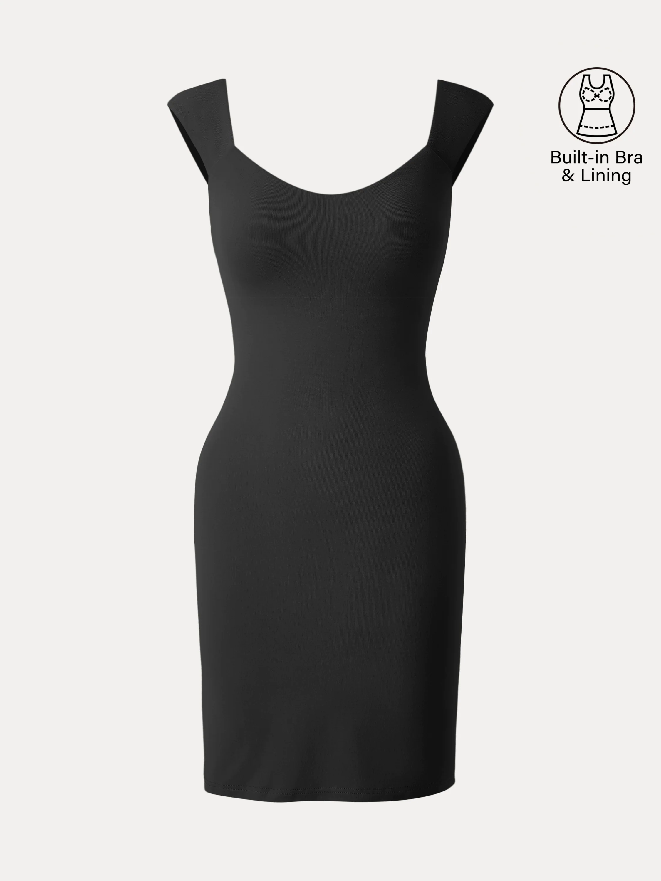 Diamond Neck Mini Lined Brami Dress Diamond Neck Mini Lined Brami Dress