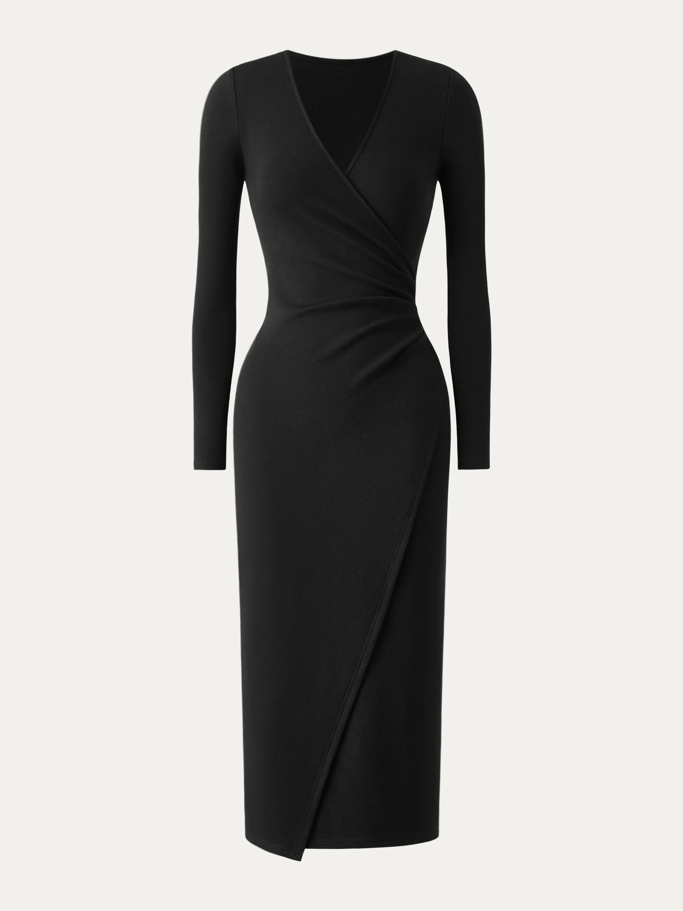 Surplice Wrap Long Sleeve Dress Surplice Wrap Long Sleeve Dress
