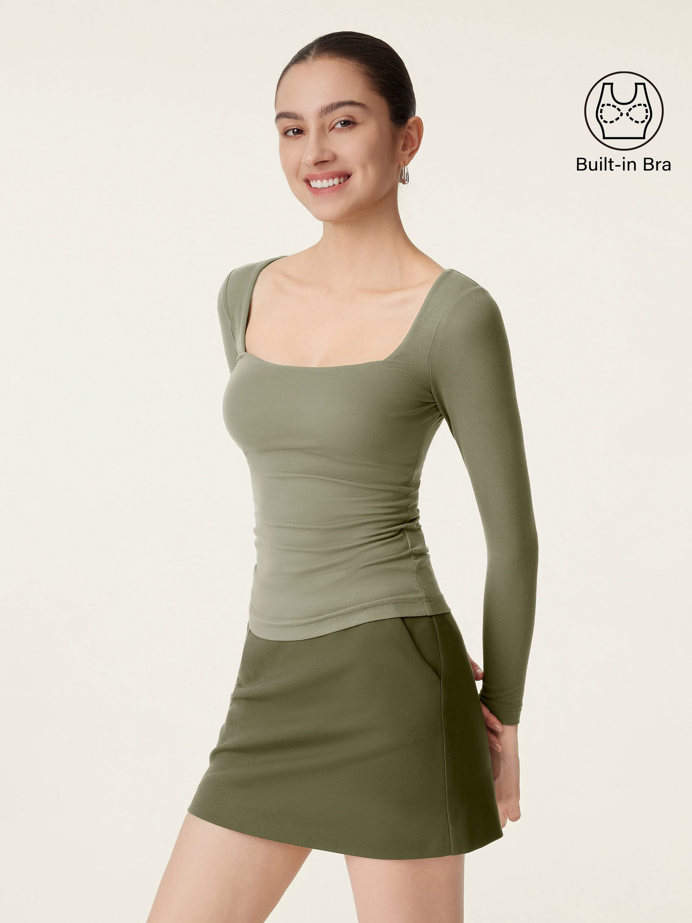 Square Neck Long Sleeve New Airy Brami