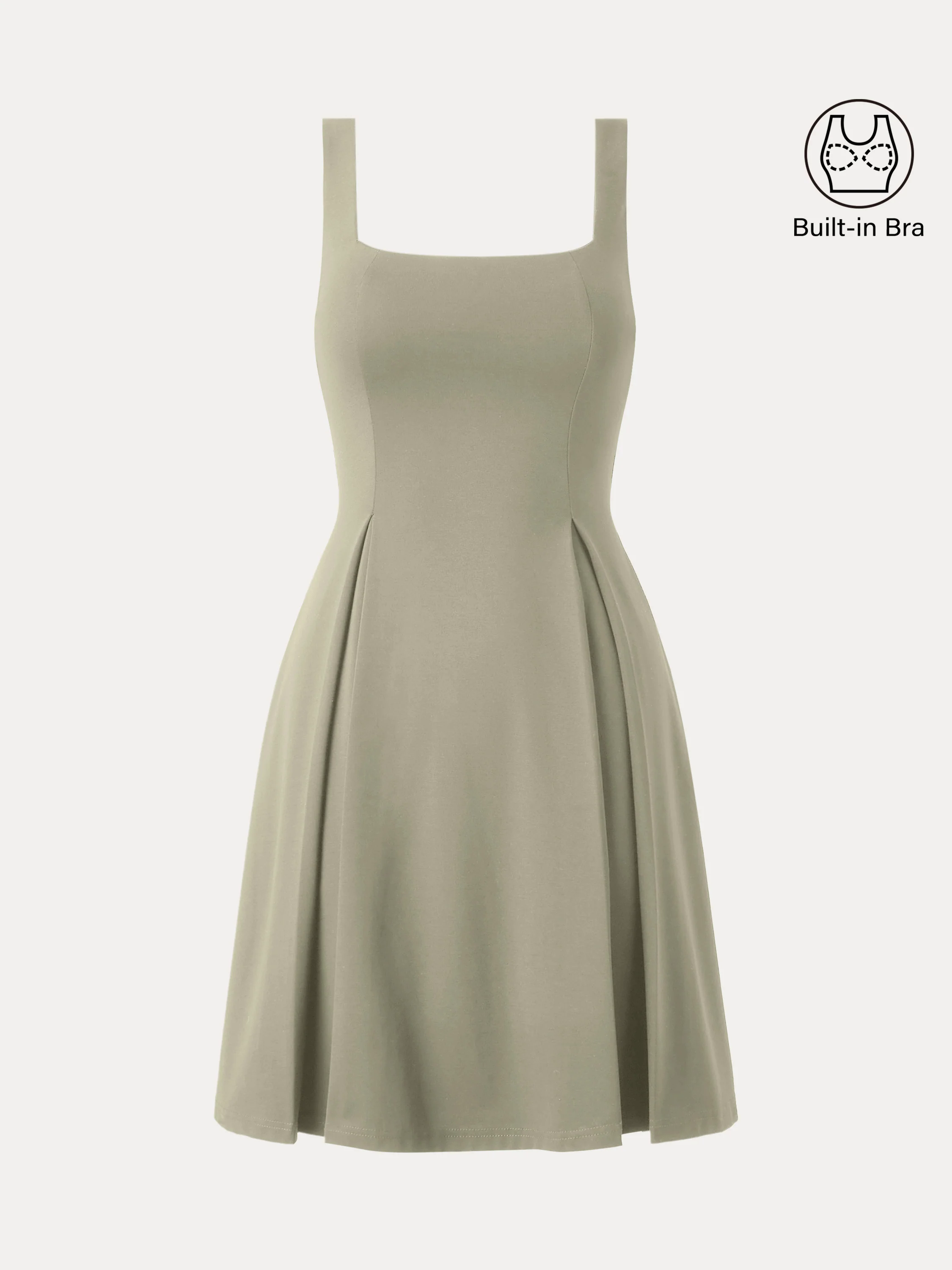 Square Neck Fit-and-flare Mini Brami Dress