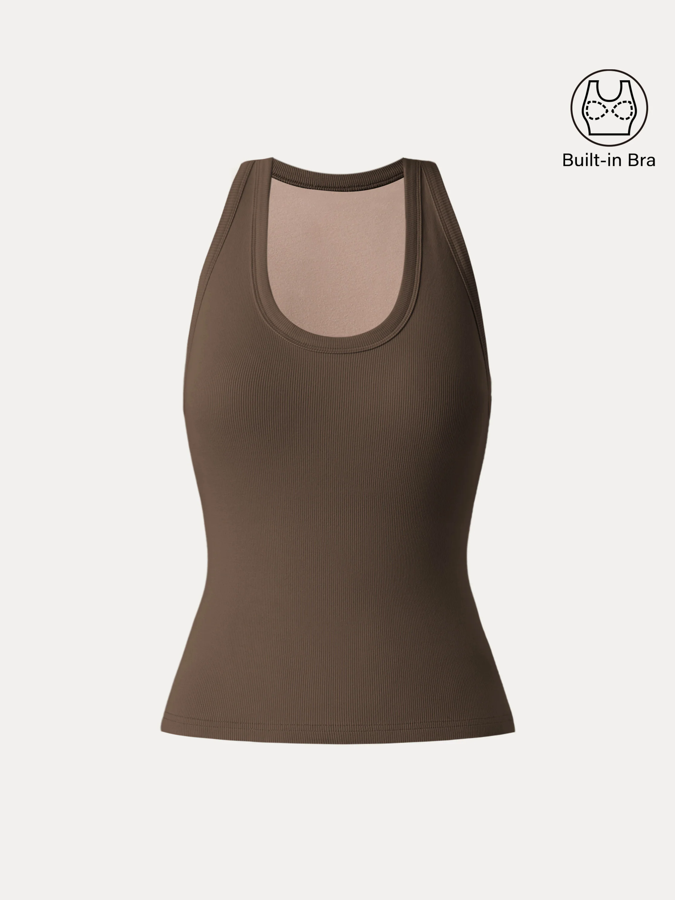 Stretch Cotton U-neck Racer Back Brami Tank