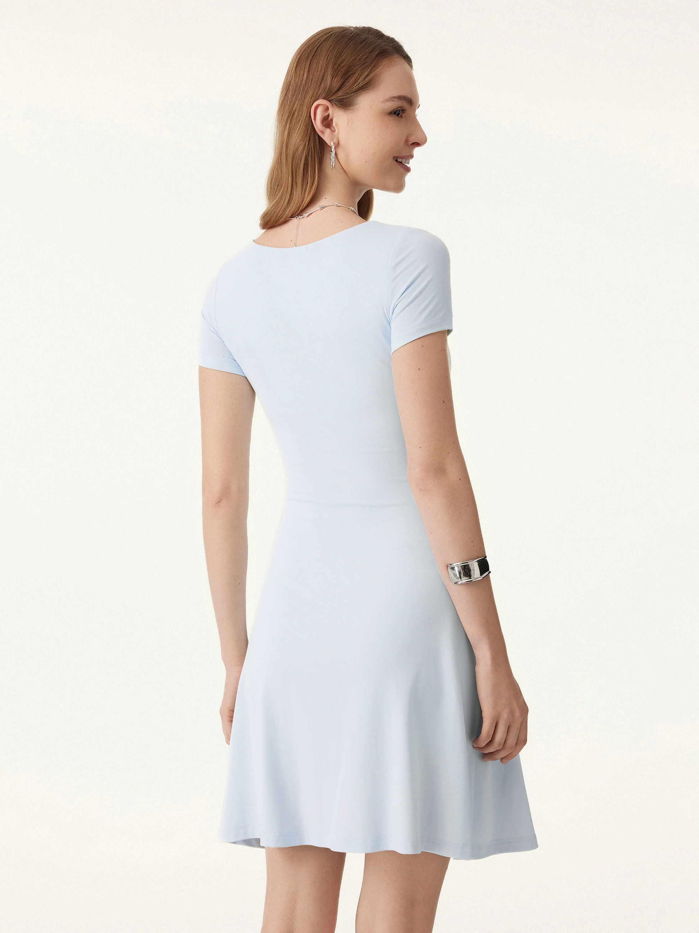 Ultrasoft Flap V-neck Short Sleeve Mini Brami Dress