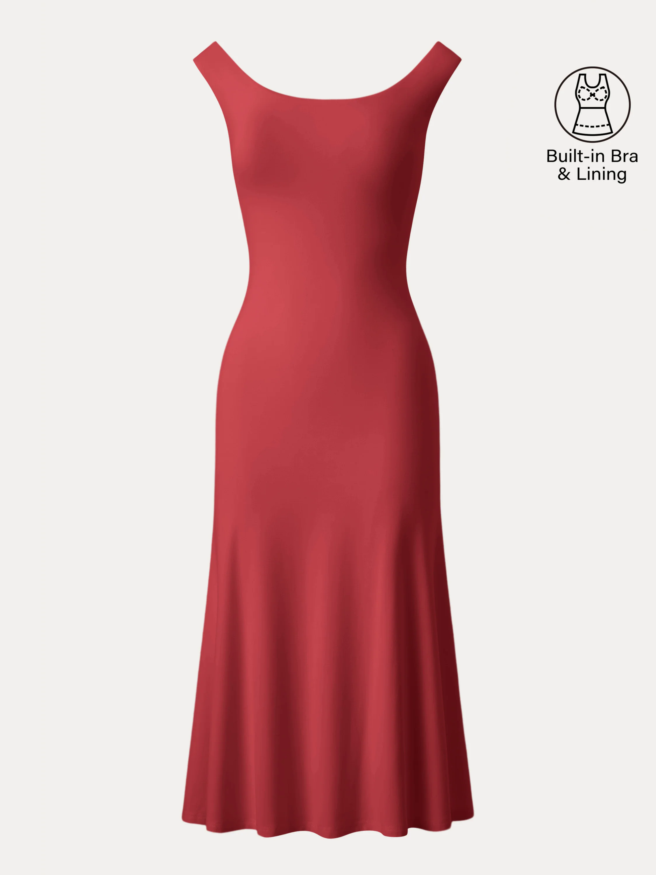 Scoop Neck Midi Low Back Brami Dress