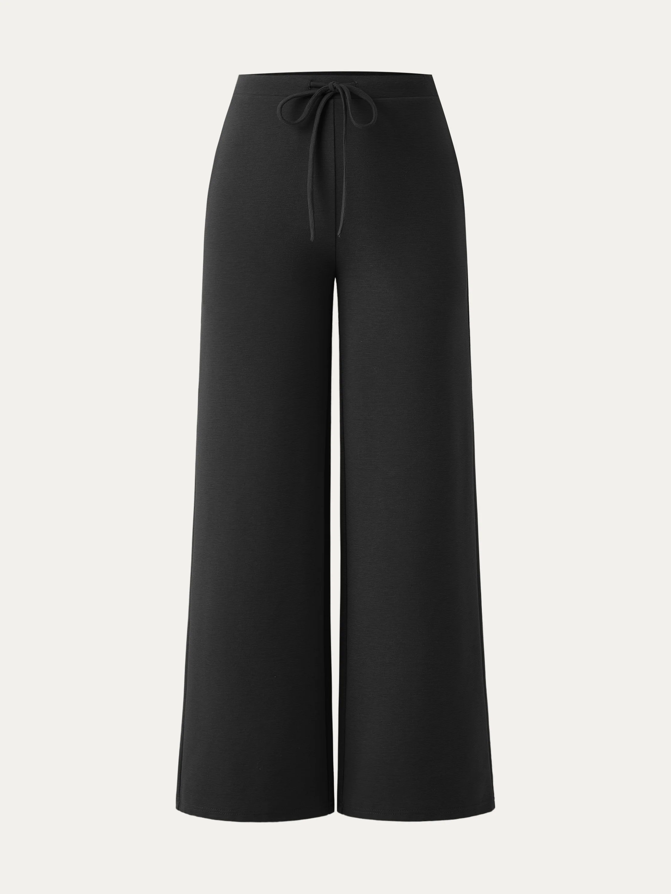 Mid Rise Drawstring Wide Leg Pant with Pockets Mid Rise Drawstring Wide Leg Pant with Pockets