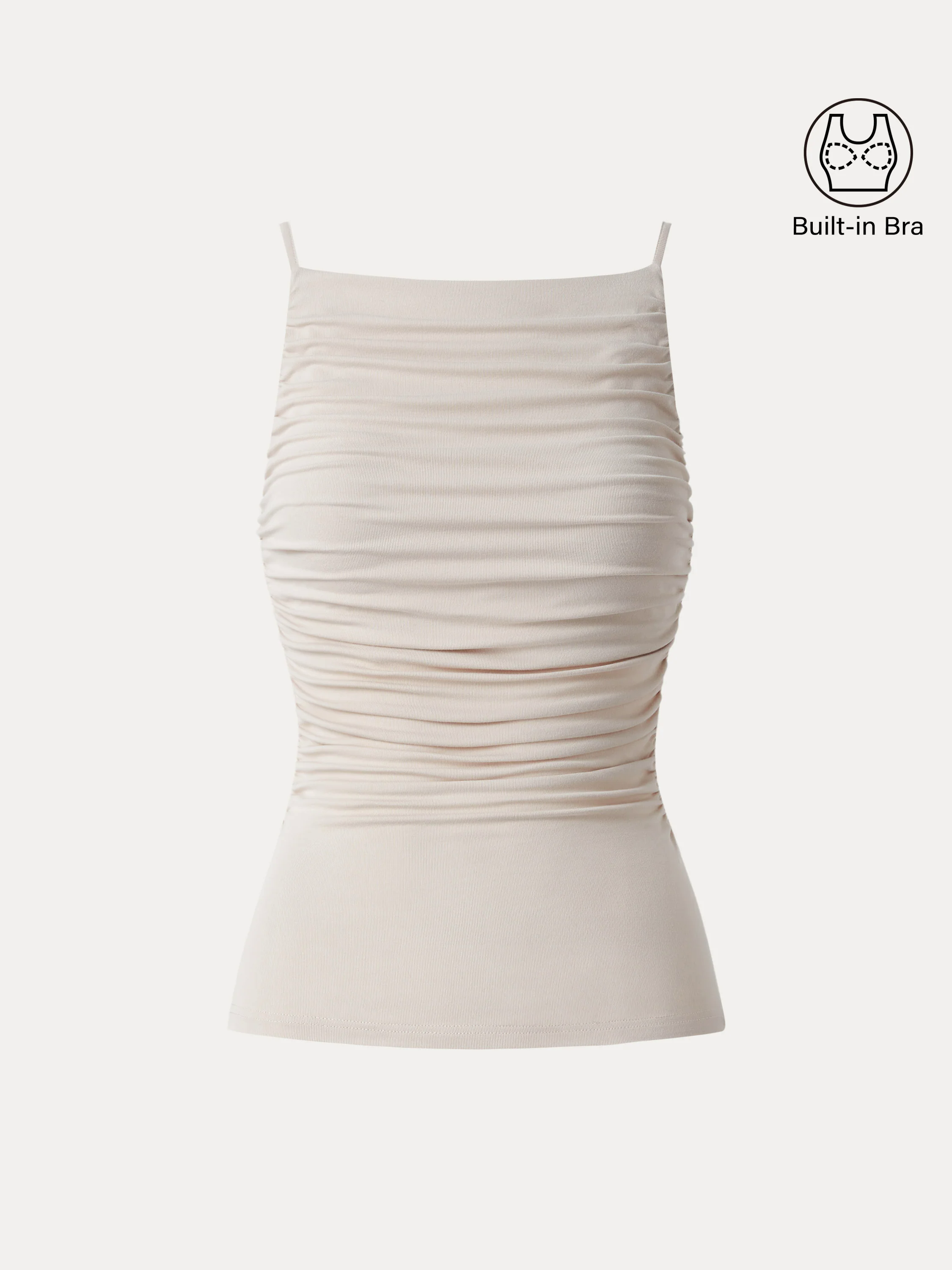 Boatneck Ruched New Airy Brami Tank Boatneck Ruched New Airy Brami Tank