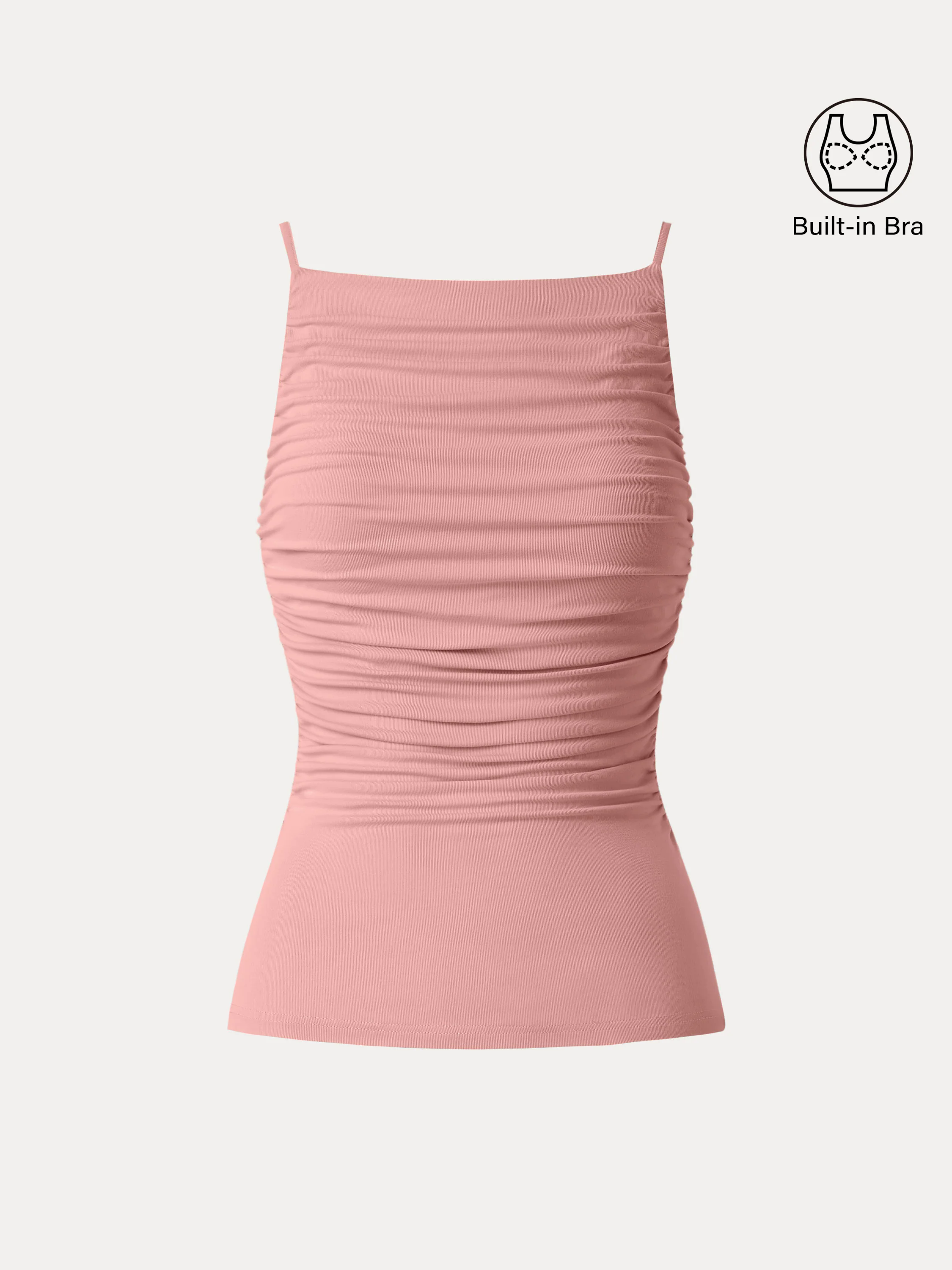 Boatneck Ruched New Airy Brami Tank Boatneck Ruched New Airy Brami Tank