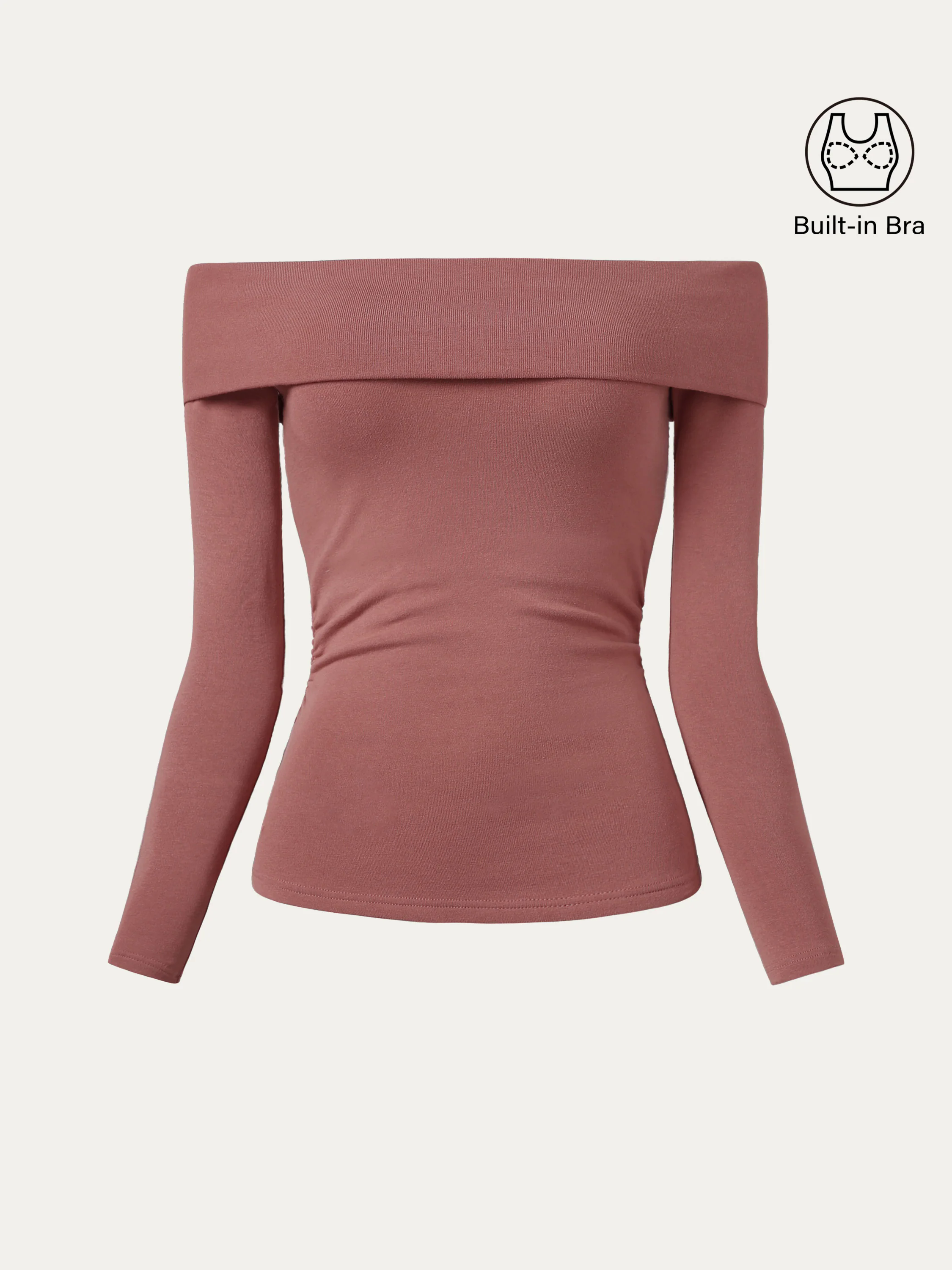 Long Sleeve Off The Shoulder Brami Top