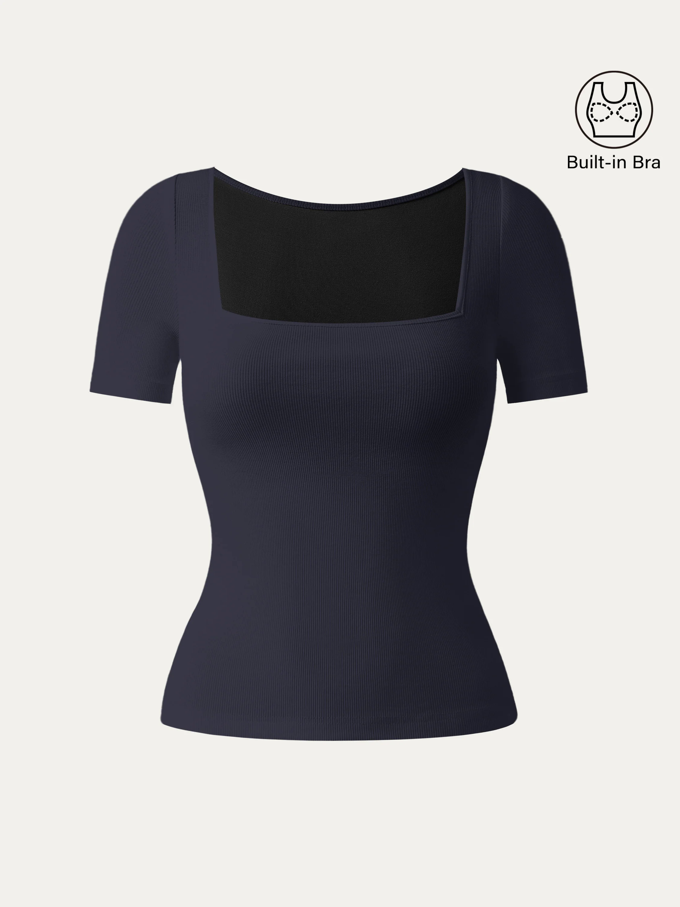 Square Neck Short Sleeve Cotton New Airy Brami Square Neck Short Sleeve Cotton New Airy Brami