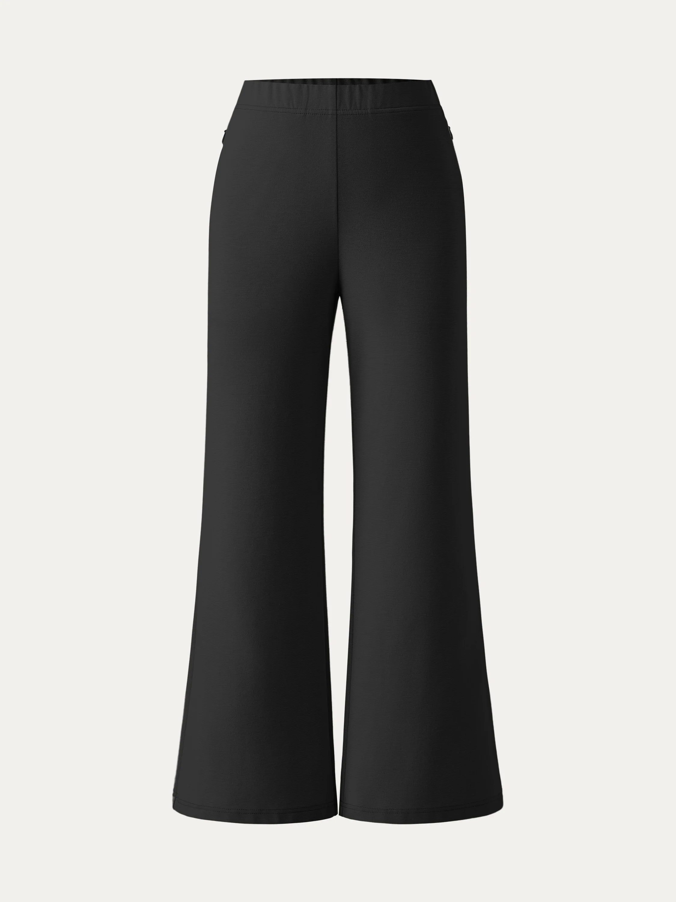 Mid Rise Cropped Flare Pants with Pockets Mid Rise Cropped Flare Pants with Pockets